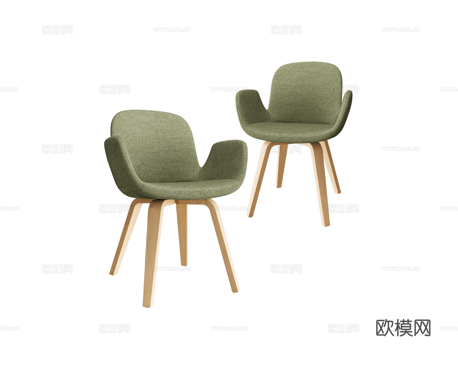 B&T Design 原木风餐椅3d模型下载