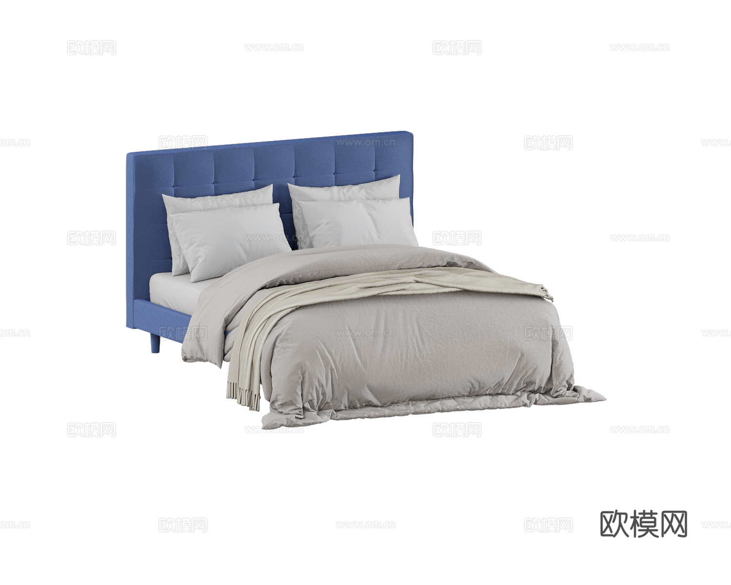 Scandicsofa 双人床3d模型下载（渲染图1）