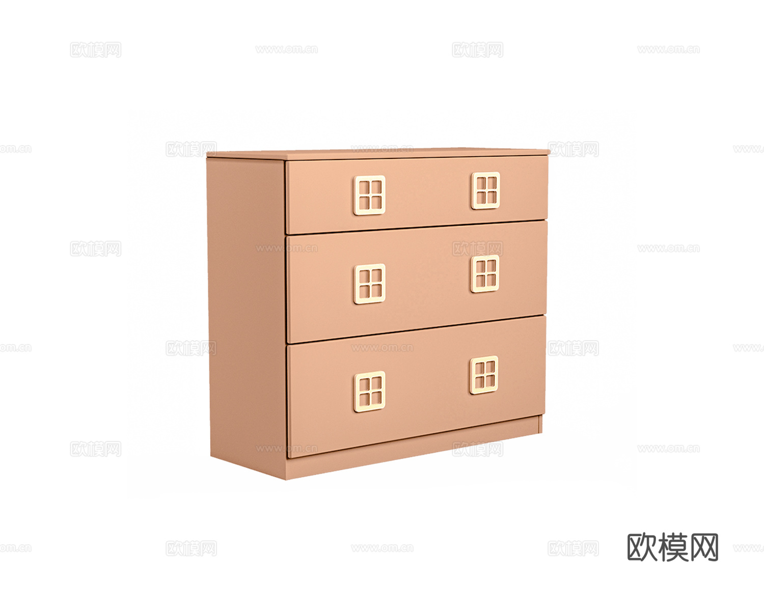 Sufix 美式斗柜3d模型下载（渲染图1）