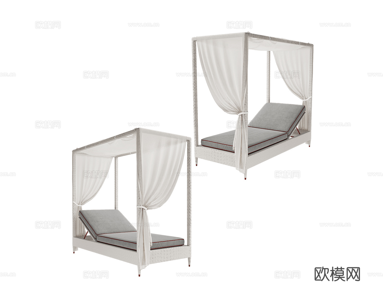 CPRN HOMOOD 架子床 单人床3d模型下载