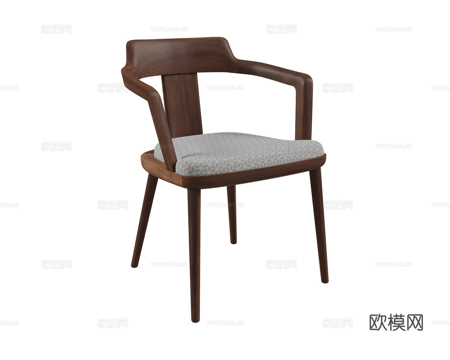 Porada中古风餐椅3d模型下载（渲染图2）