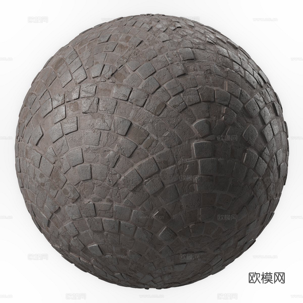 现代路面材料 铺路砖3d模型下载（渲染图4）