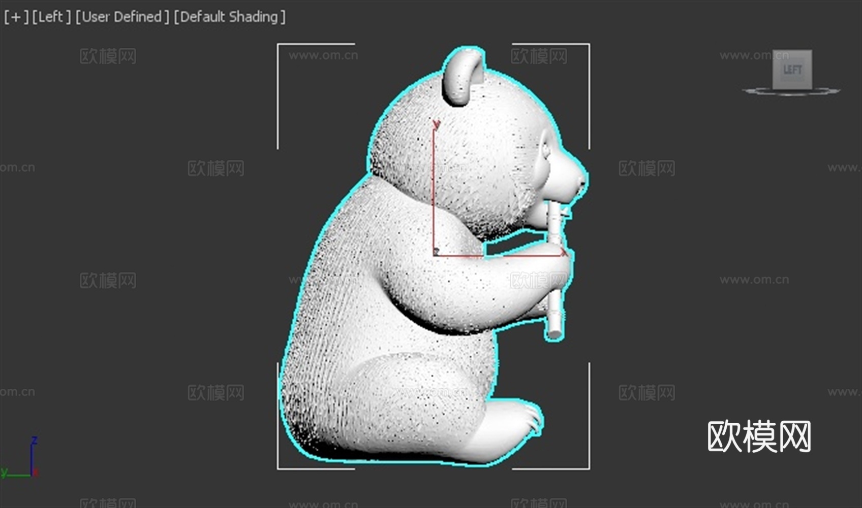 熊猫 动物 可爱 Q版 手办 3D打印3d模型下载（渲染图3）