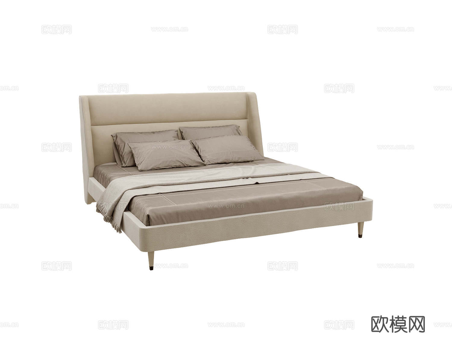 CPRN HOMOOD 意式双人床3d模型下载