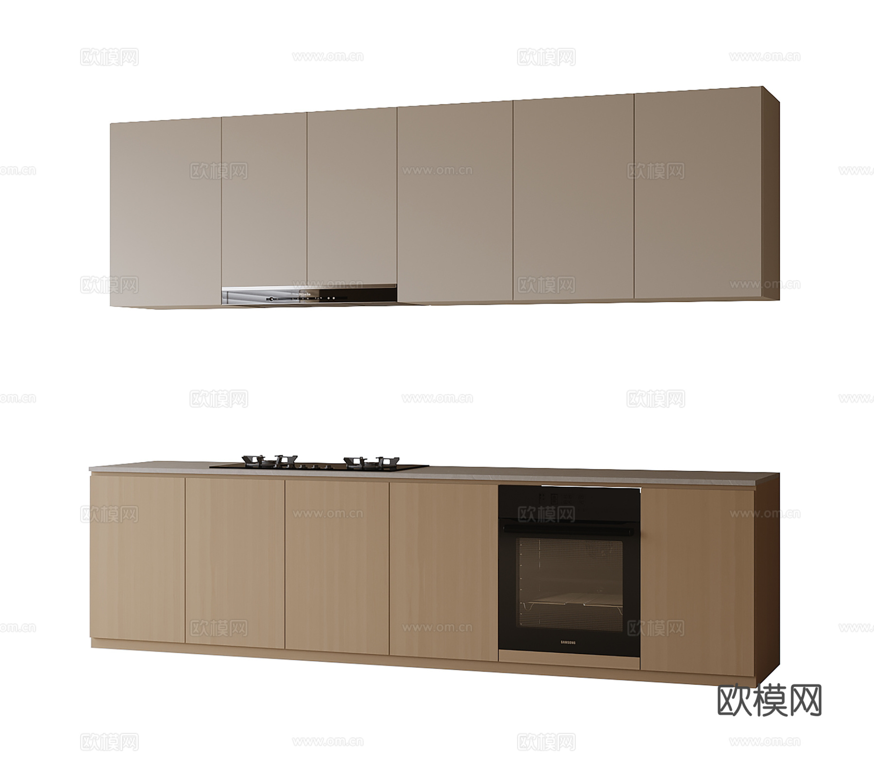现代橱柜su模型