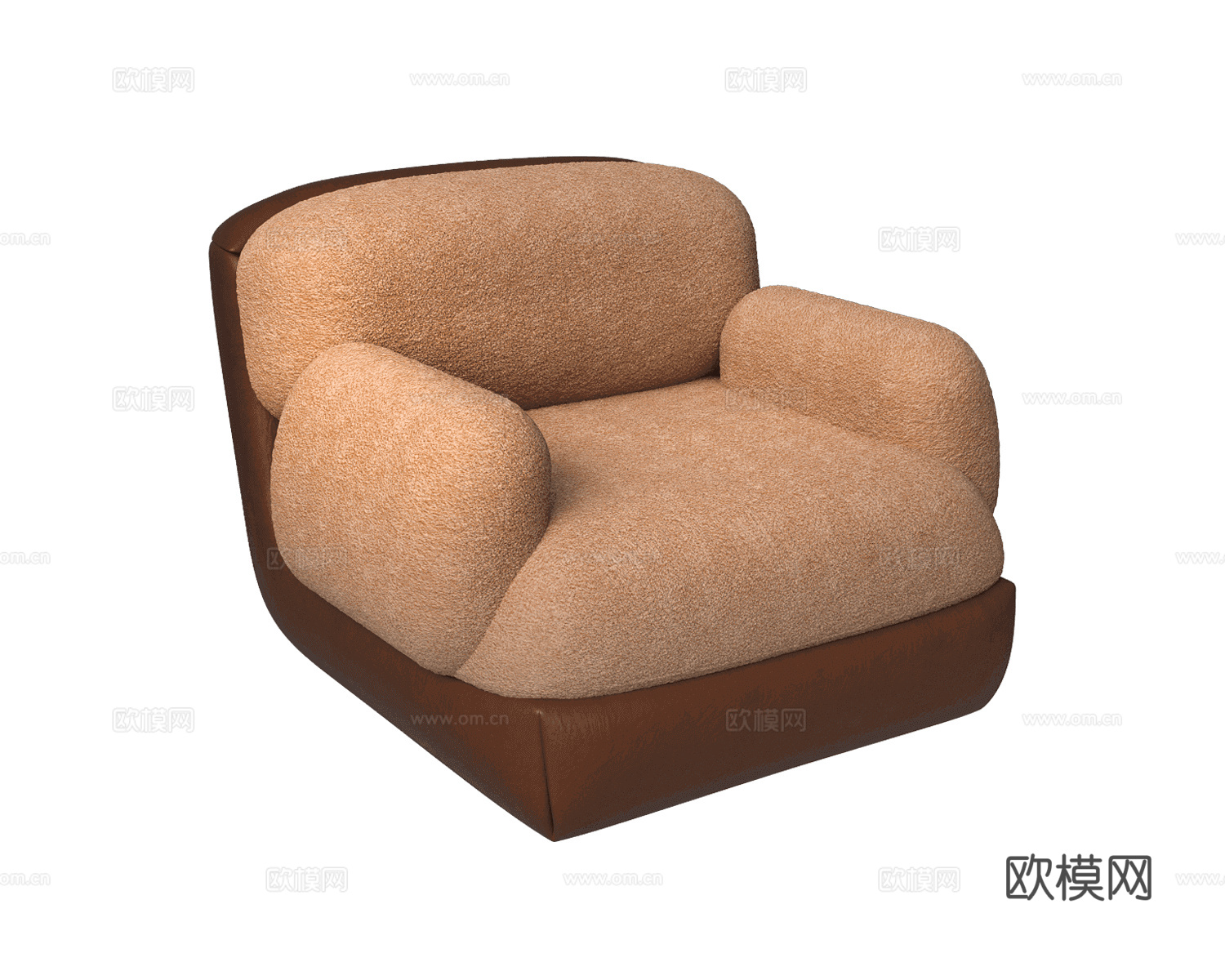 Mambo 中古风单人沙发3d模型下载（渲染图1）