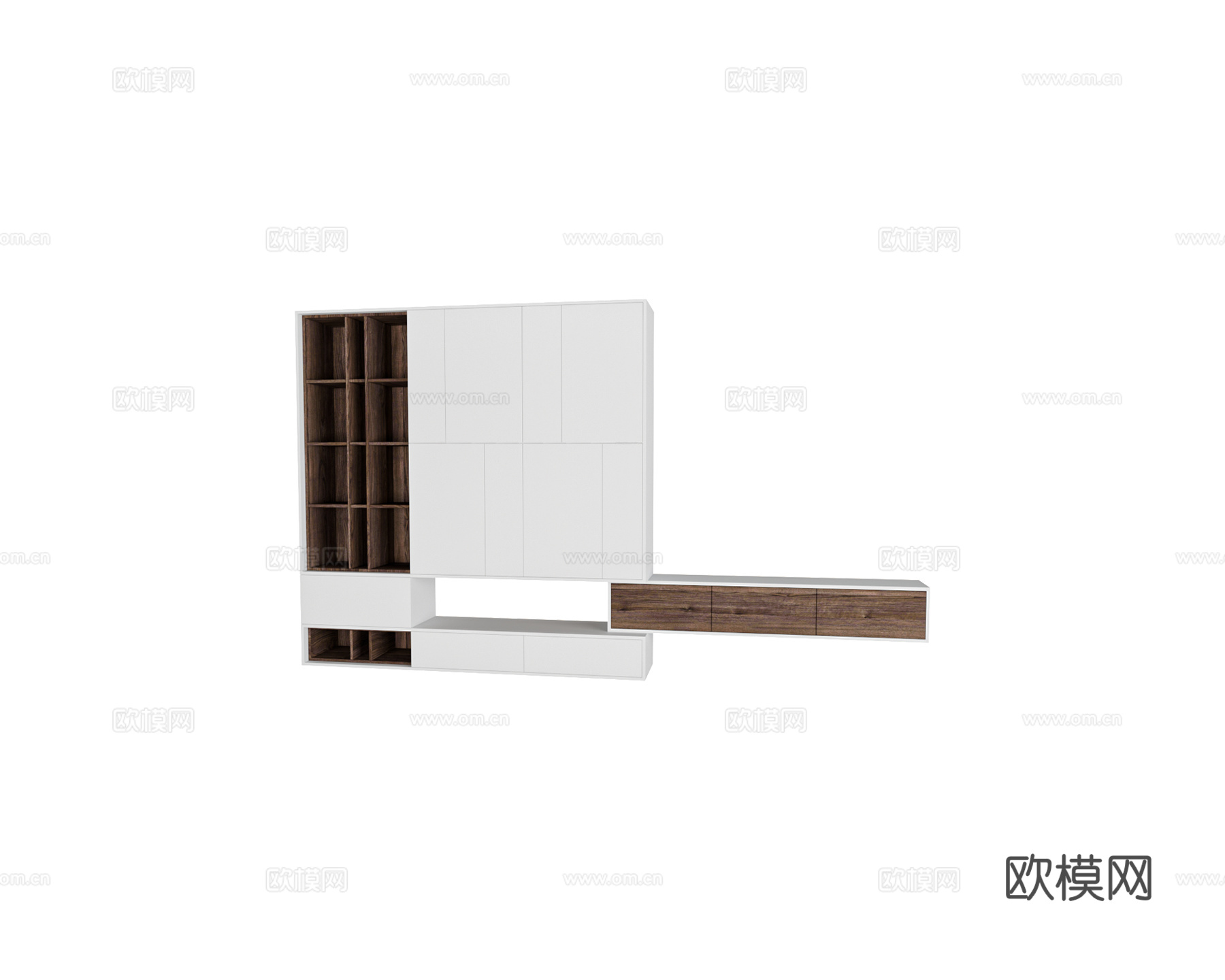 Mirlachev 整墙电视柜3d模型下载