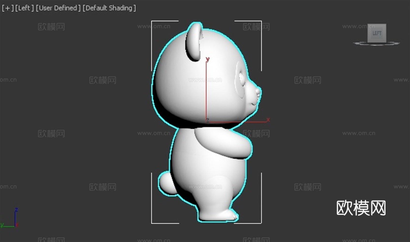 熊猫 动物 可爱 Q版 手办 3D打印3d模型下载（渲染图3）