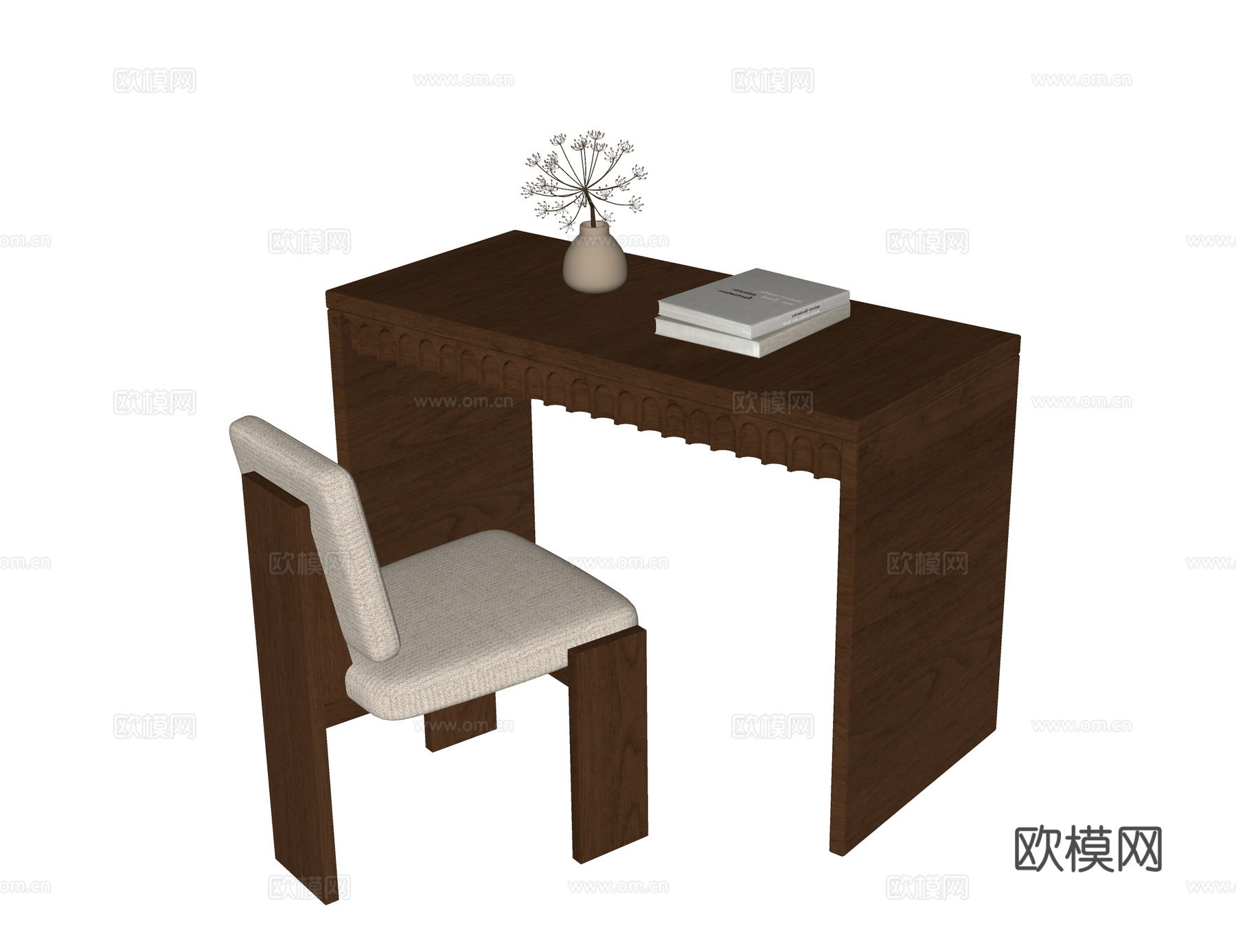 现代书桌椅su模型