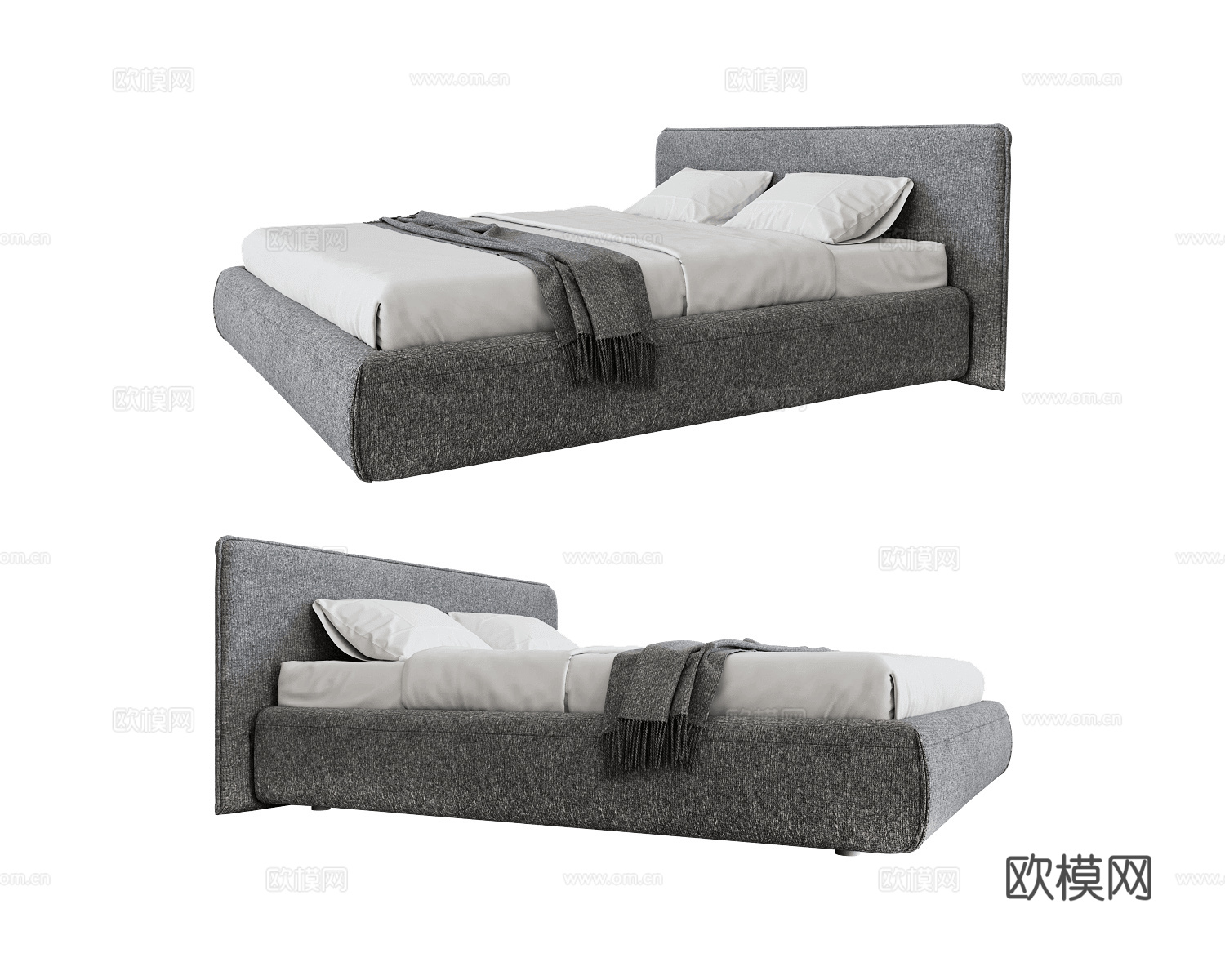 Partisan 双人床3d模型下载