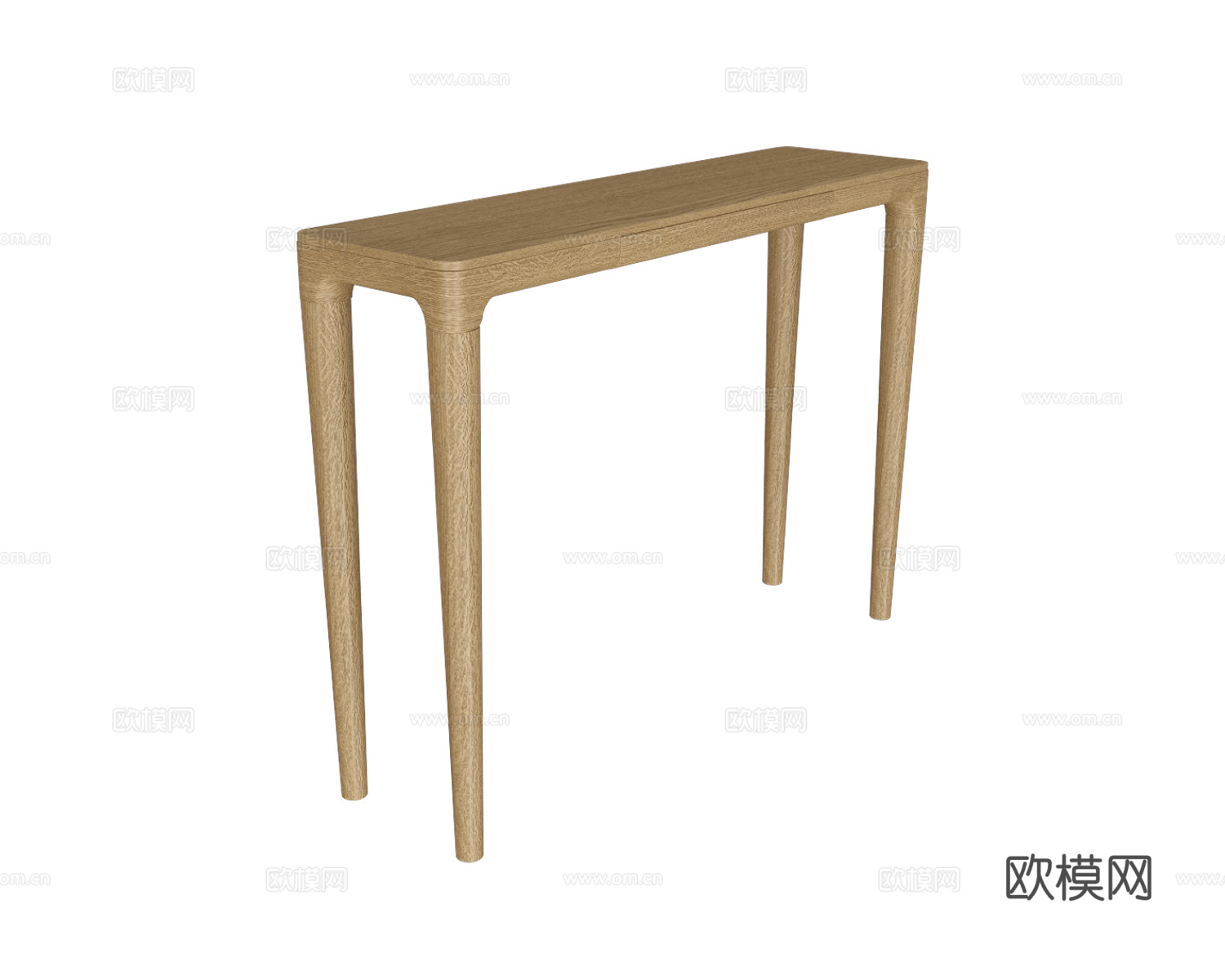 UMAGE 原木风条案3d模型下载