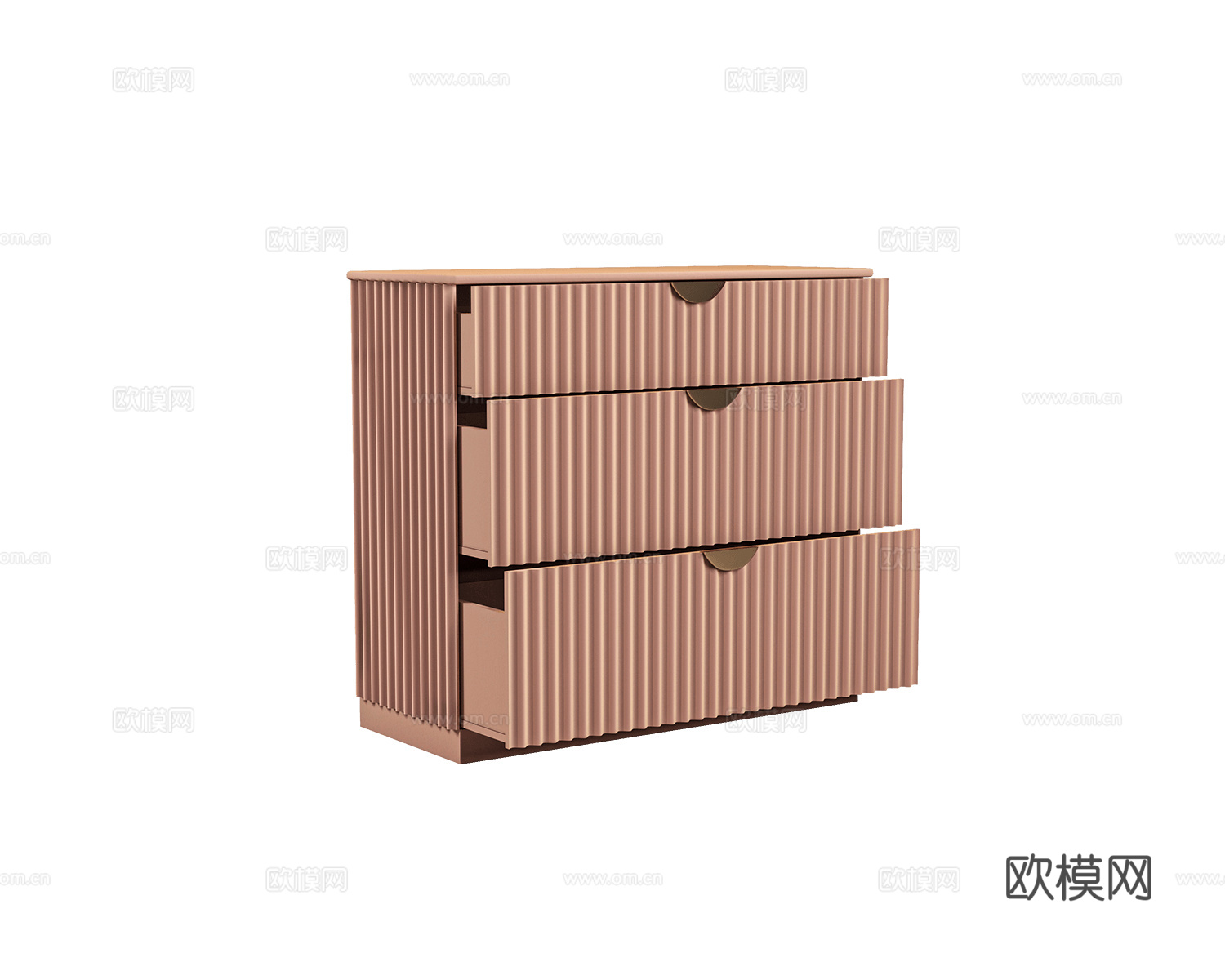 Sufix 美式床头柜3d模型下载（渲染图2）