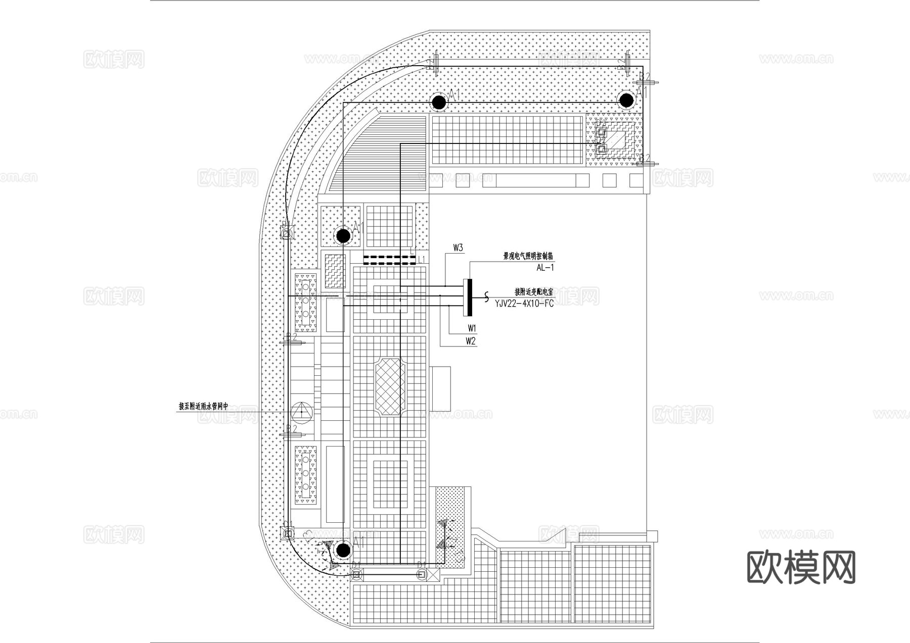 庭院景观CAD施工图+效果图cad施工图