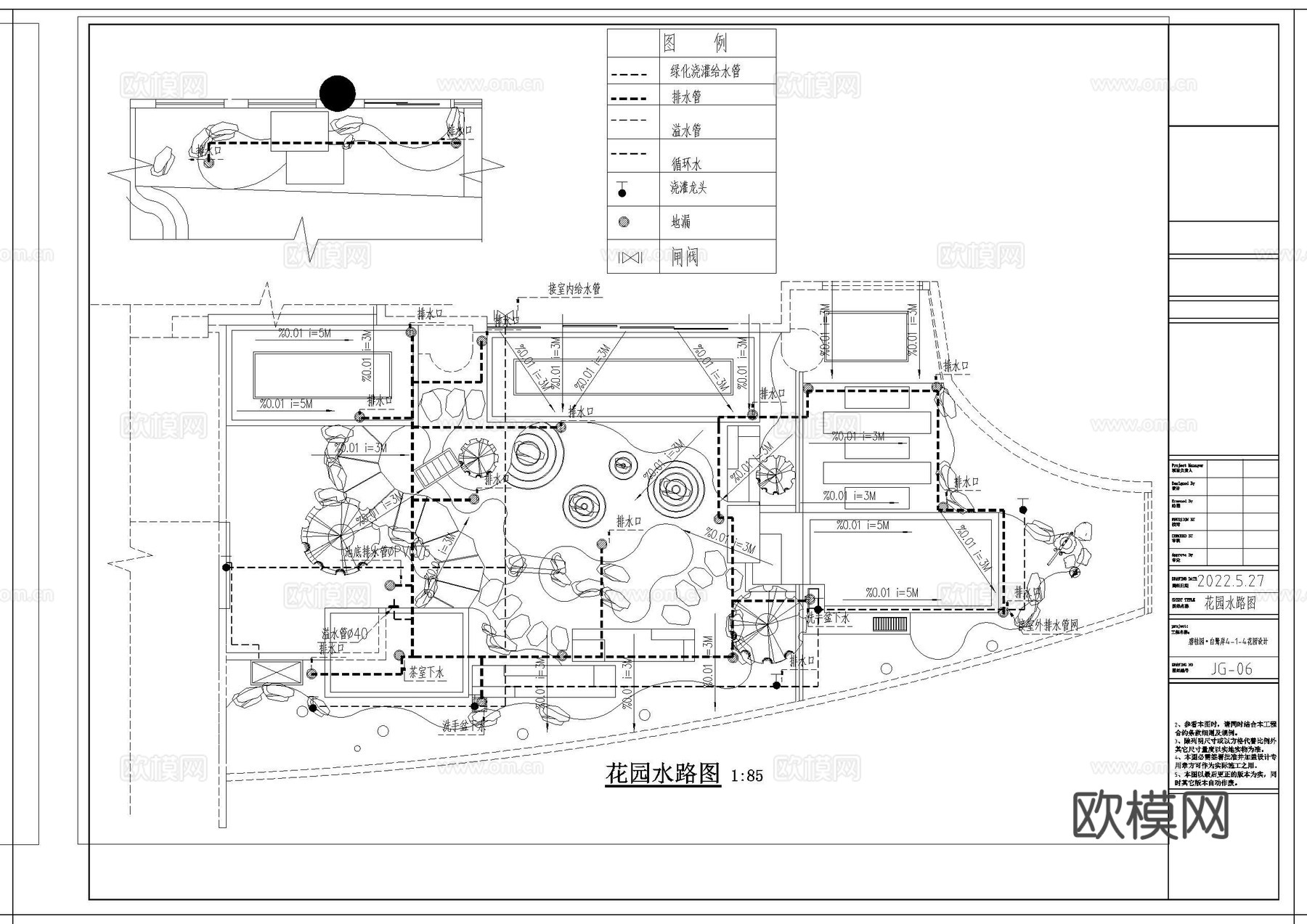日式花园庭院CAD施工图cad施工图