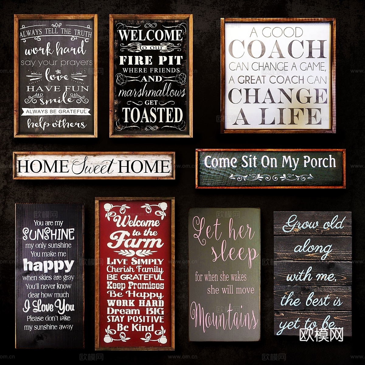 木质面板系列313d模型下载