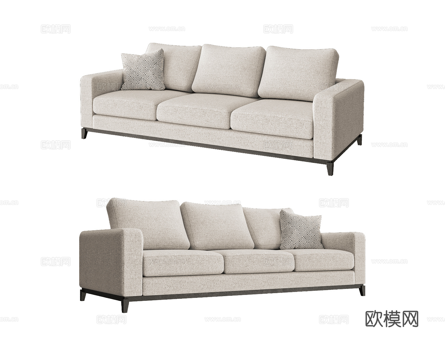 KRISTIE 意式三人沙发3d模型下载