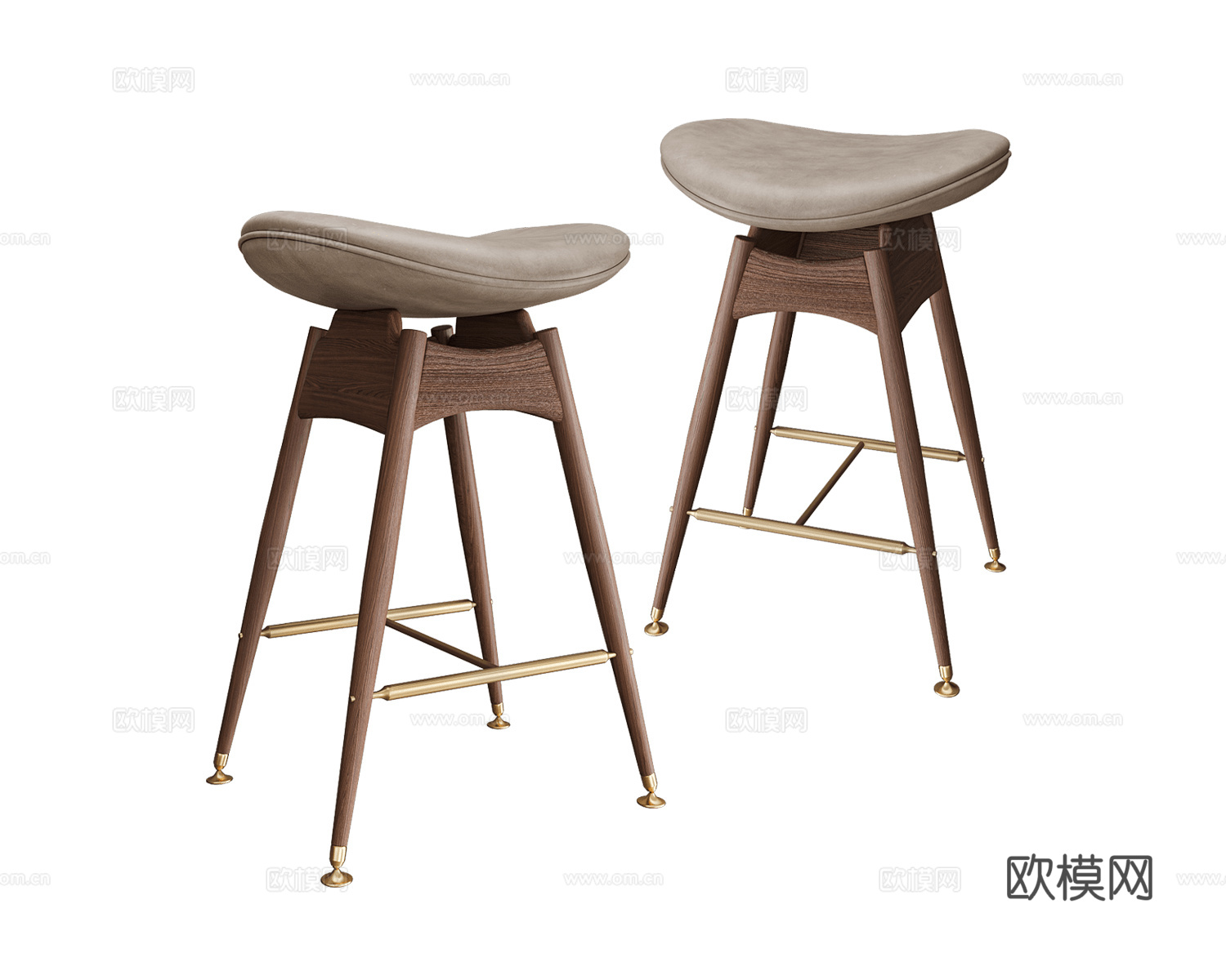 Overgaard & Dyrman 中古风吧凳3d模型下载