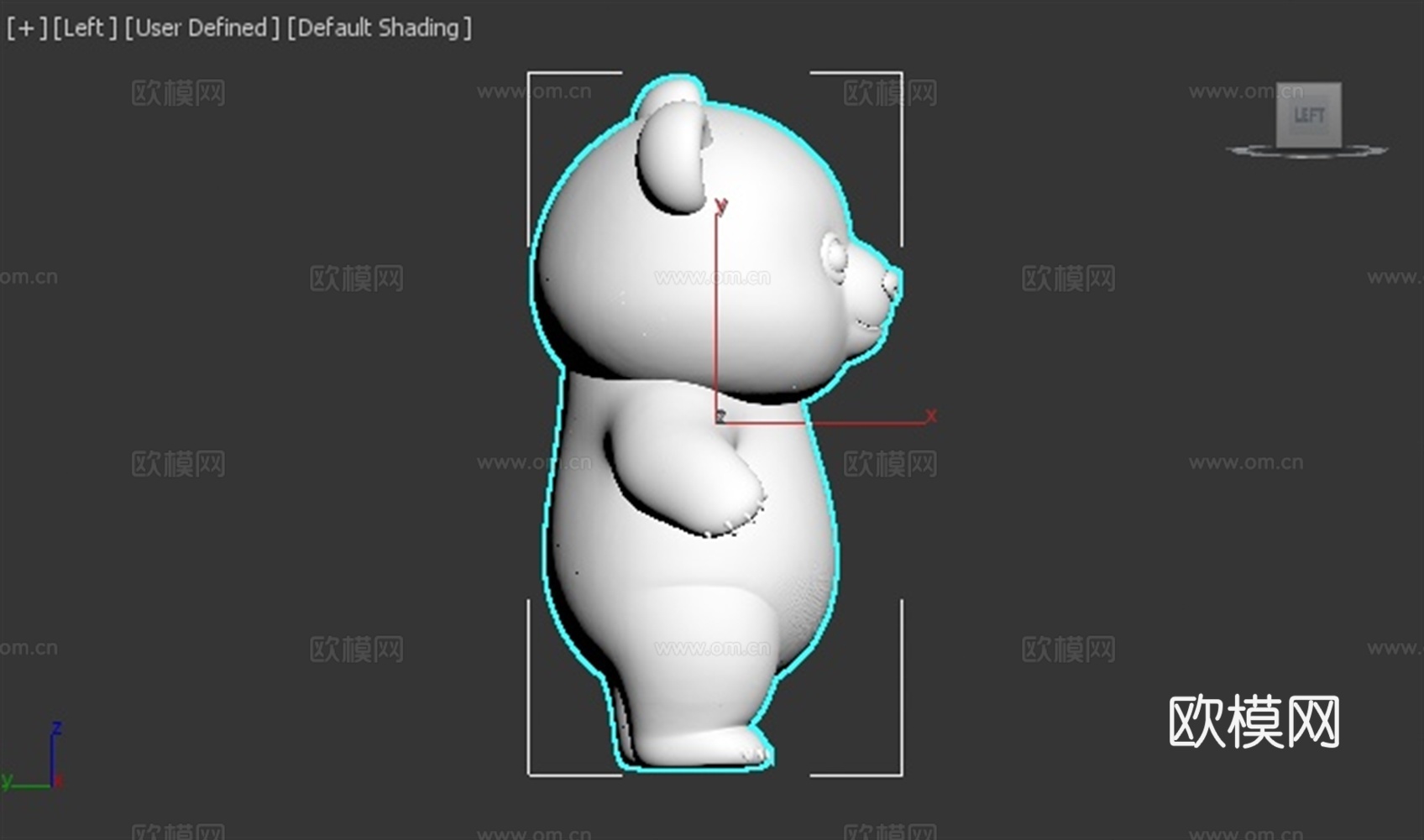 熊猫 动物 可爱 Q版 手办 3D打印3d模型下载（渲染图3）