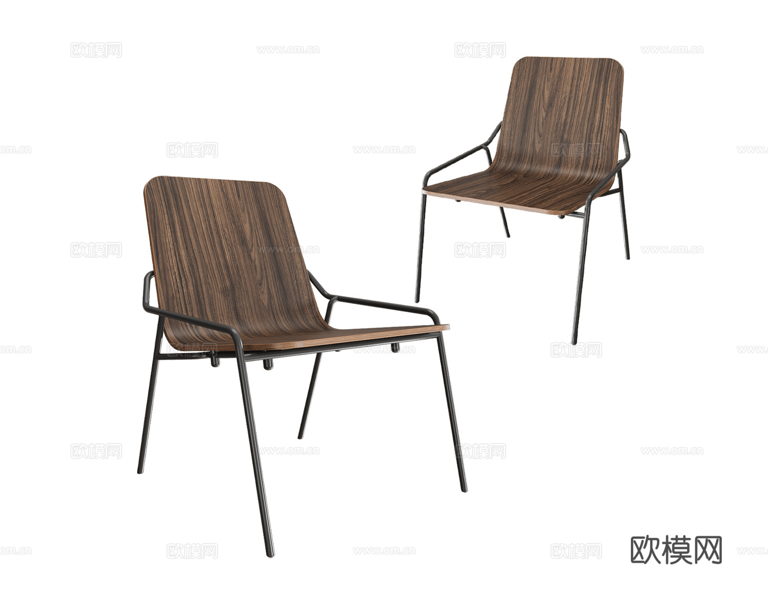 B&T Design 原木风餐椅3d模型下载