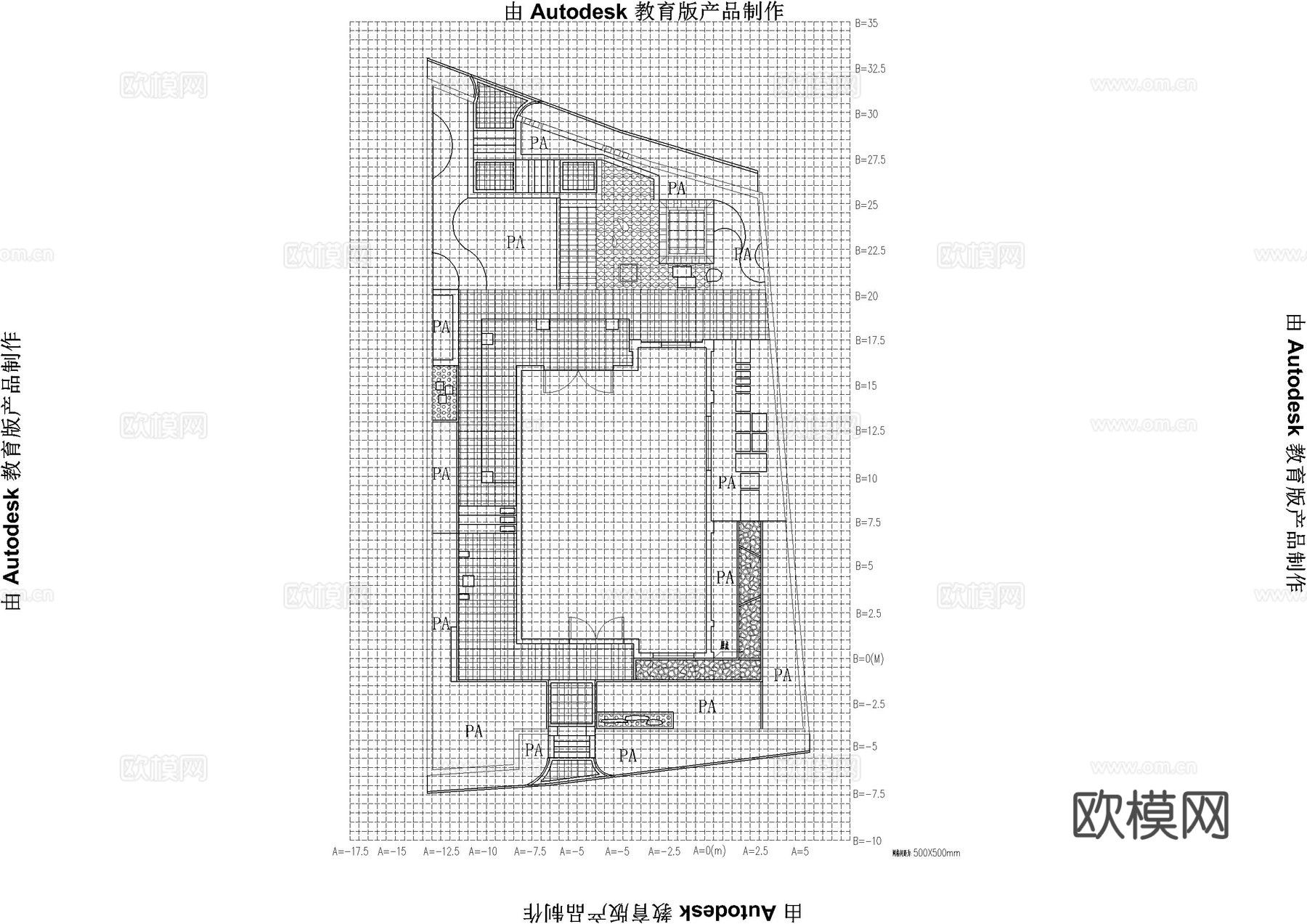 景观庭院施工图效果图cad施工图