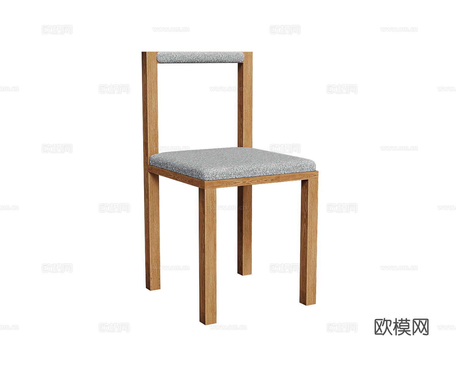 SIJU 原木风餐椅3d模型下载（渲染图2）
