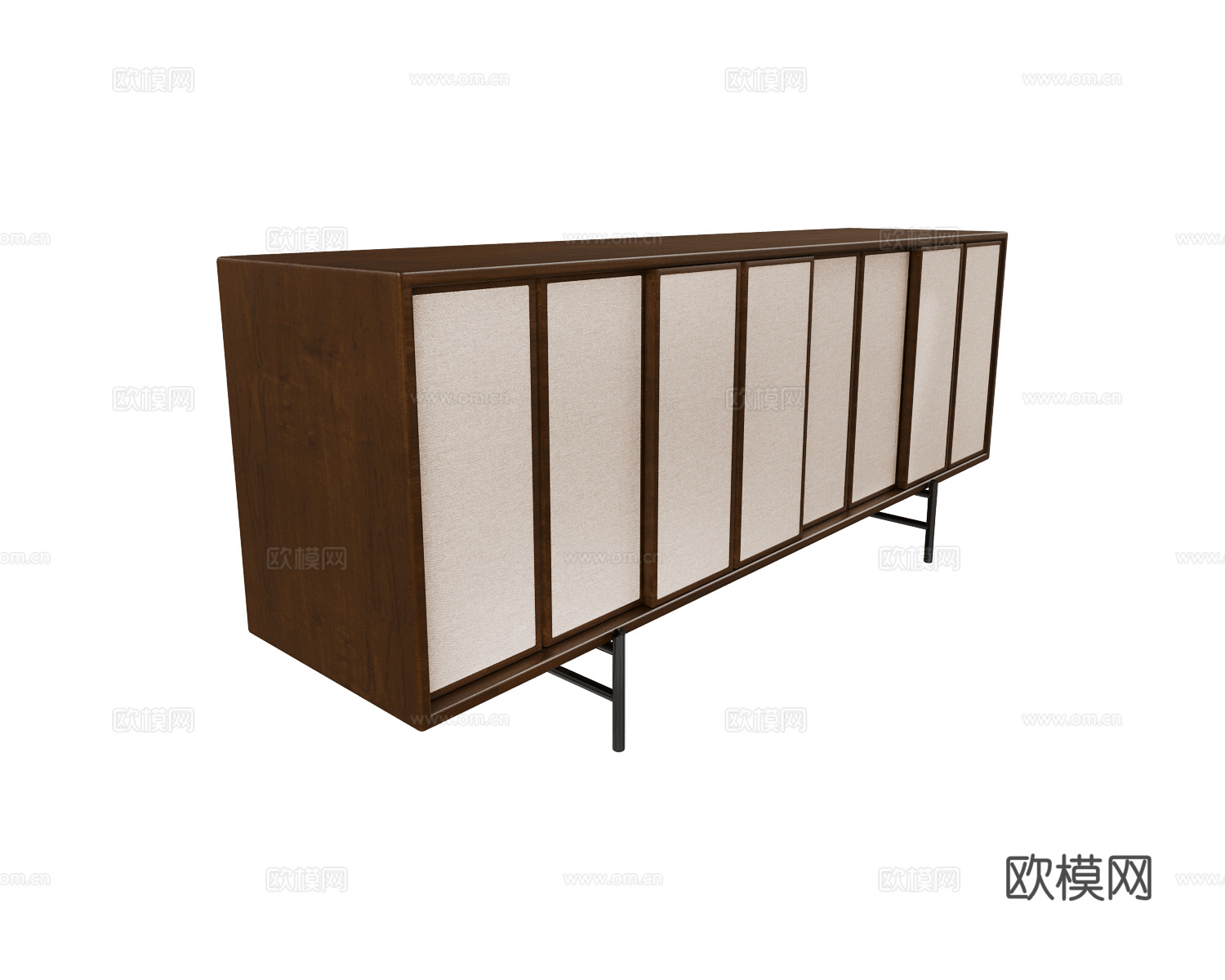 L.Ercolani 中古风电视柜3d模型下载（渲染图1）