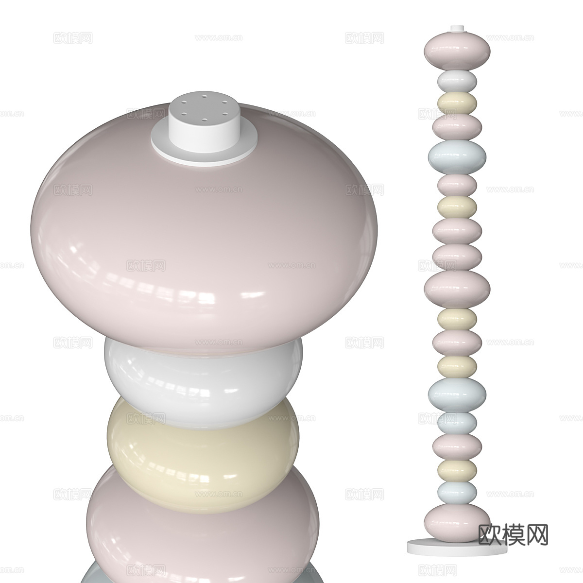 Loft It 马卡龙落地灯3d模型下载（渲染图1）