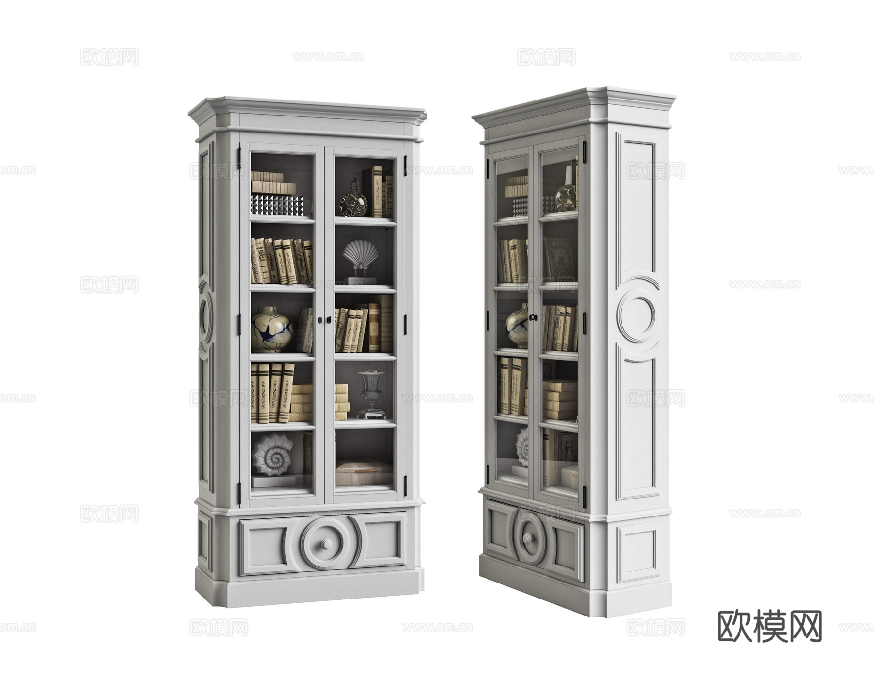 Eichholtz 美式书柜3d模型下载
