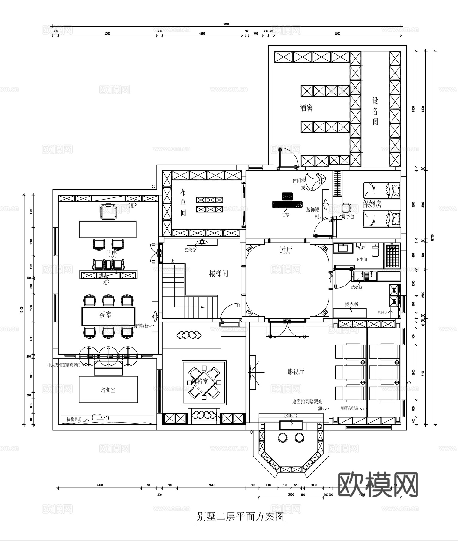 2025高端豪华别墅平面方案图cad施工图