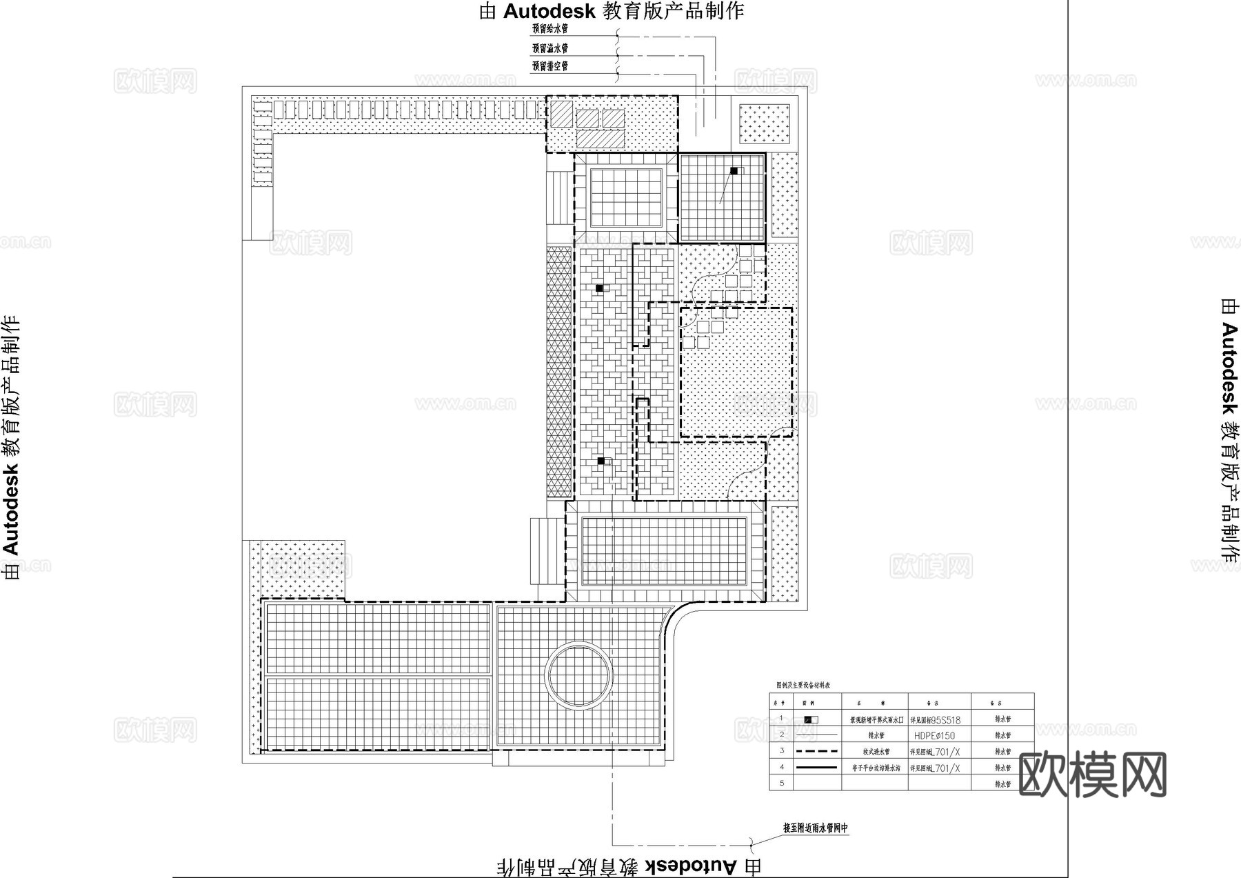 私人花园庭院CAD施工图+效果图cad施工图