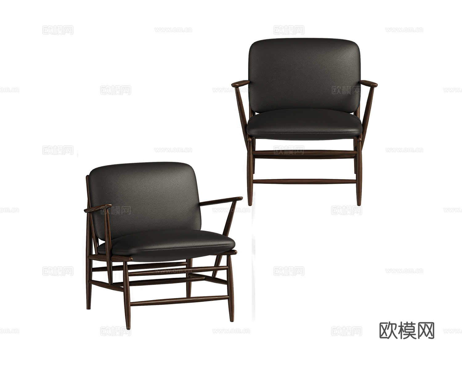 L.Ercolani 中古风扶手椅3d模型下载（渲染图1）