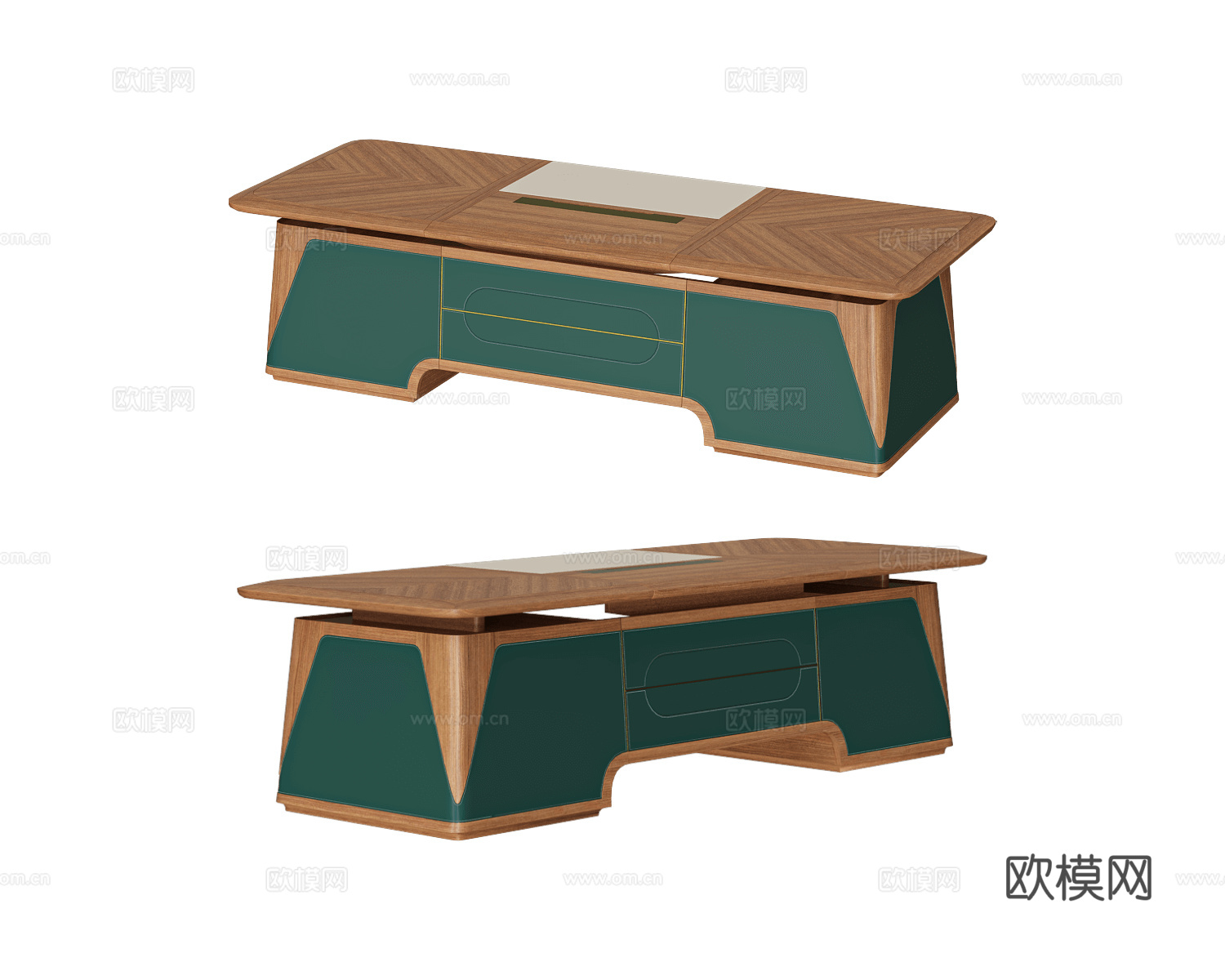 Shin Plaza 意式书桌 经理桌3d模型下载