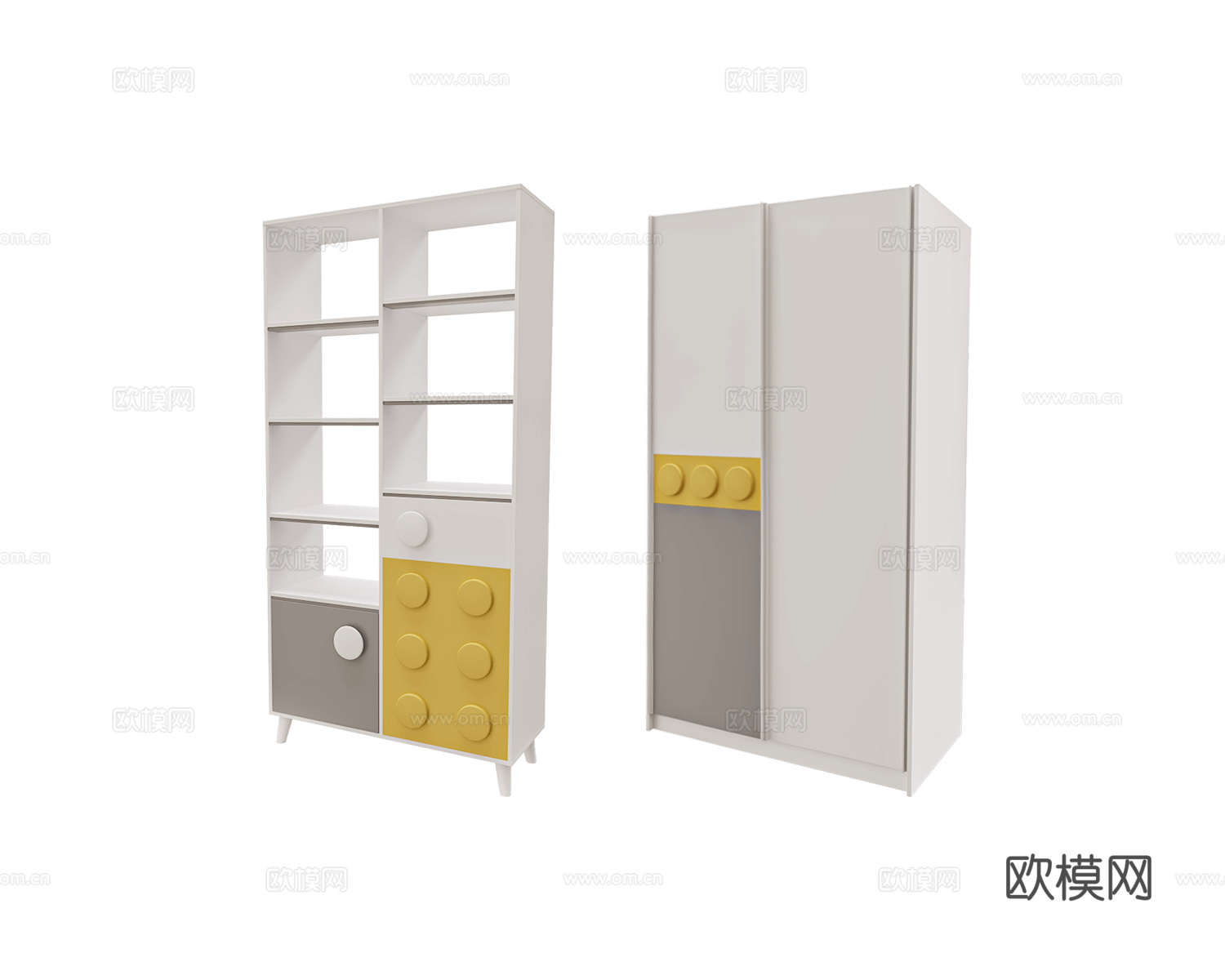 Mirlachev 衣柜3d模型下载（渲染图2）