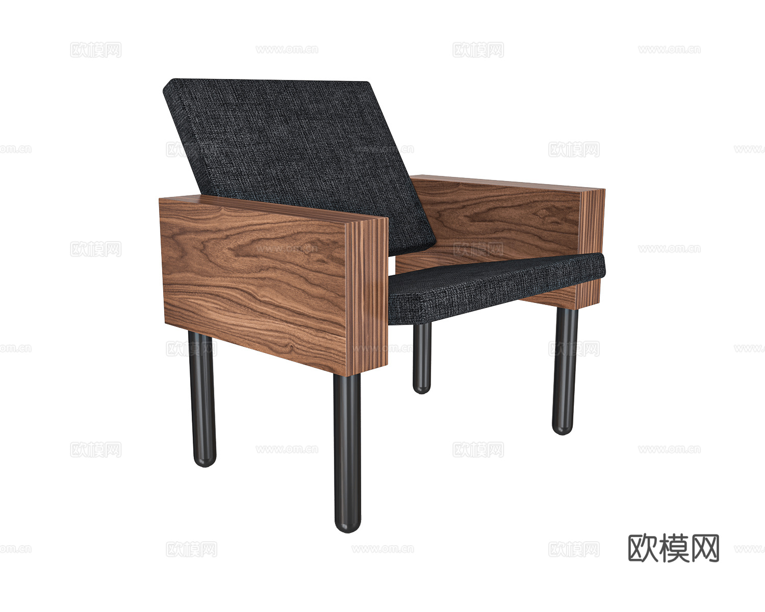 La Chance 意式休闲椅3d模型下载（渲染图2）