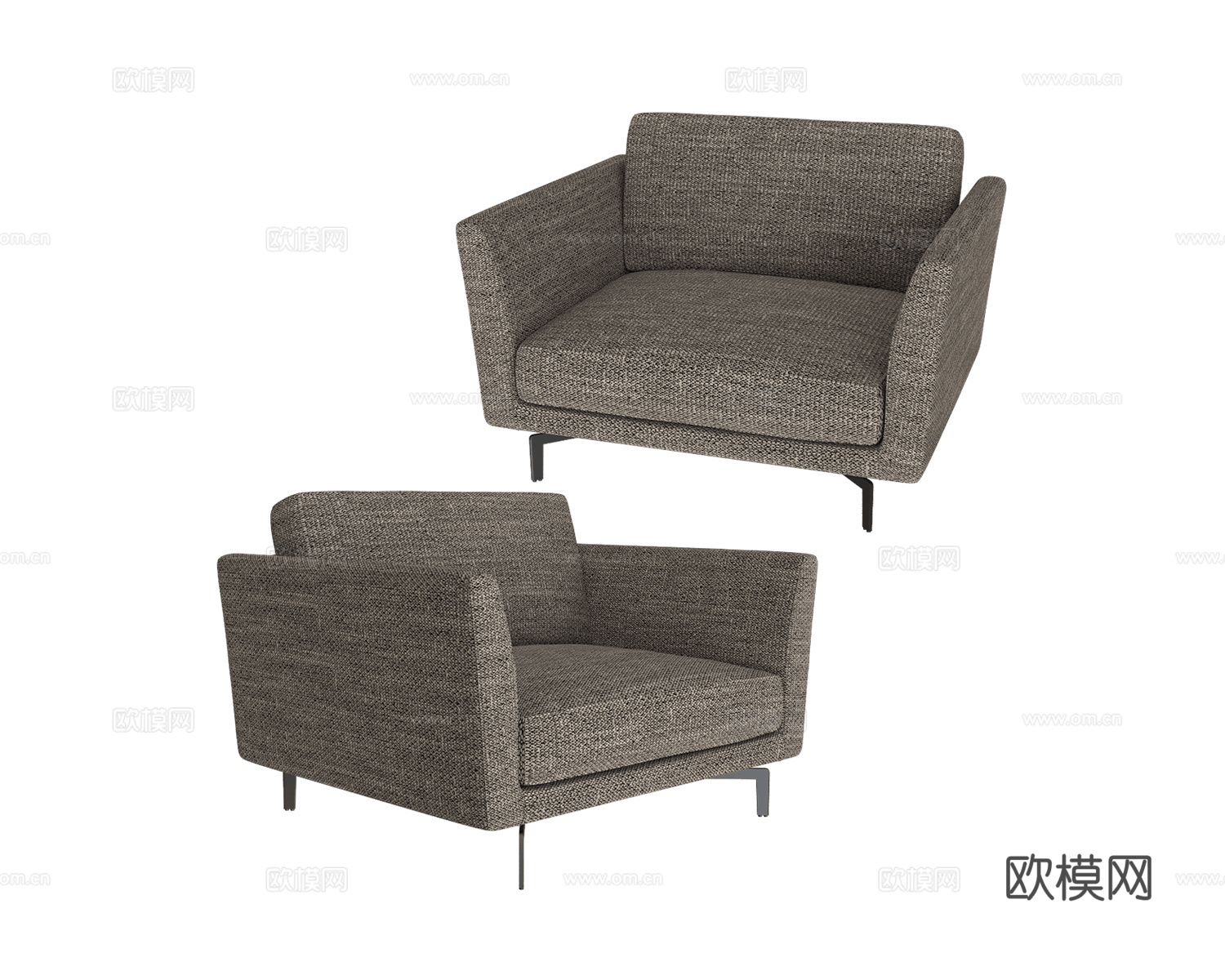 Doimo Salotti 意式单人沙发3d模型下载