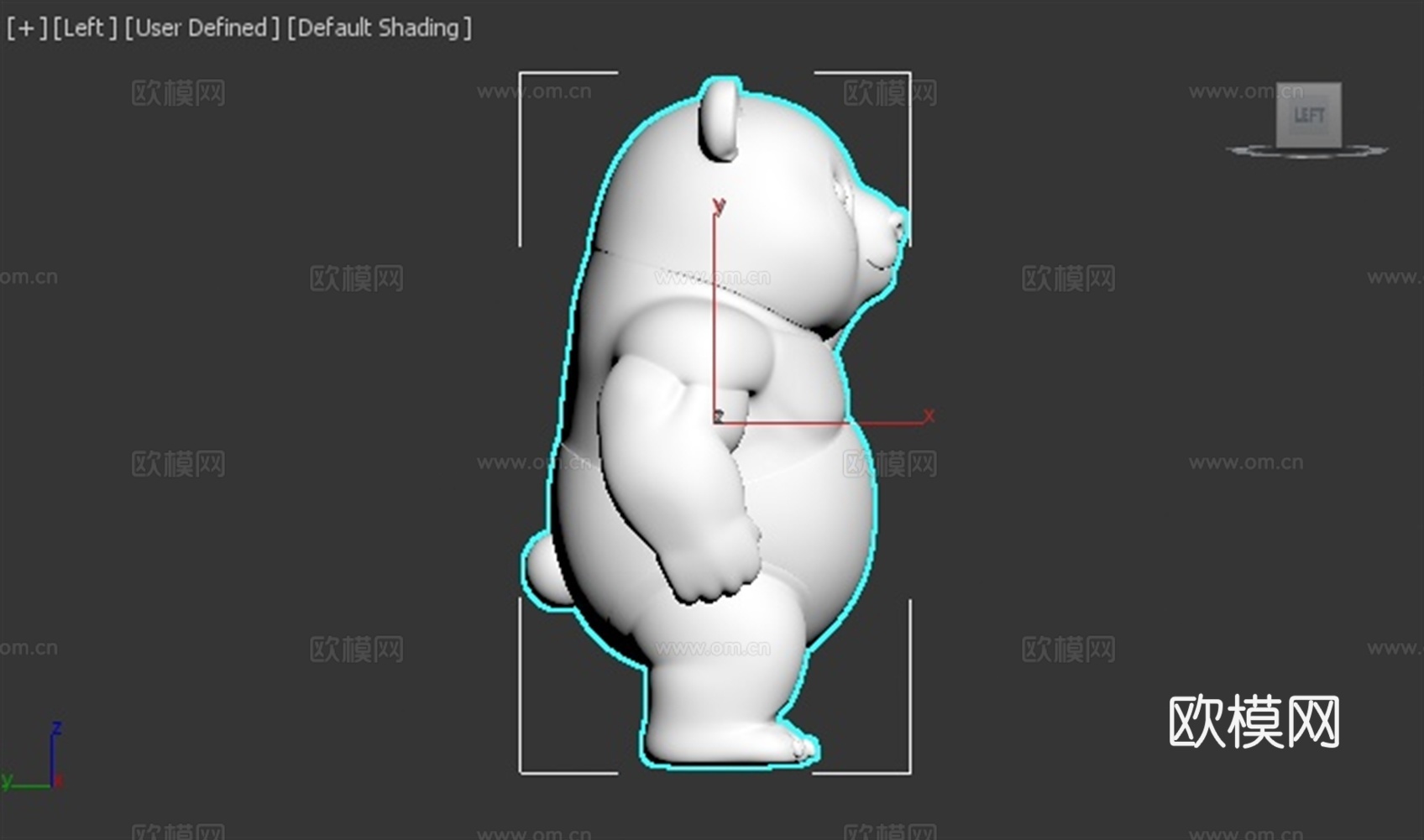 熊猫 动物 可爱 Q版 手办 3D打印3d模型下载（渲染图3）