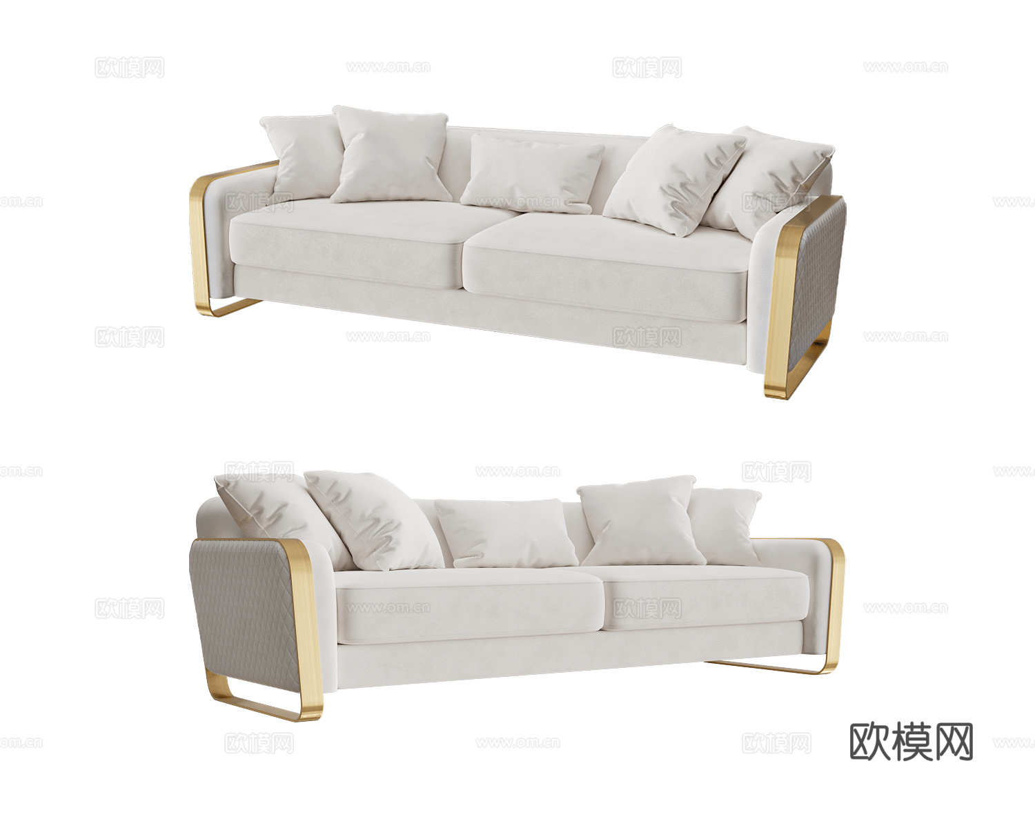 KRISTIE 轻奢双人沙发3d模型下载