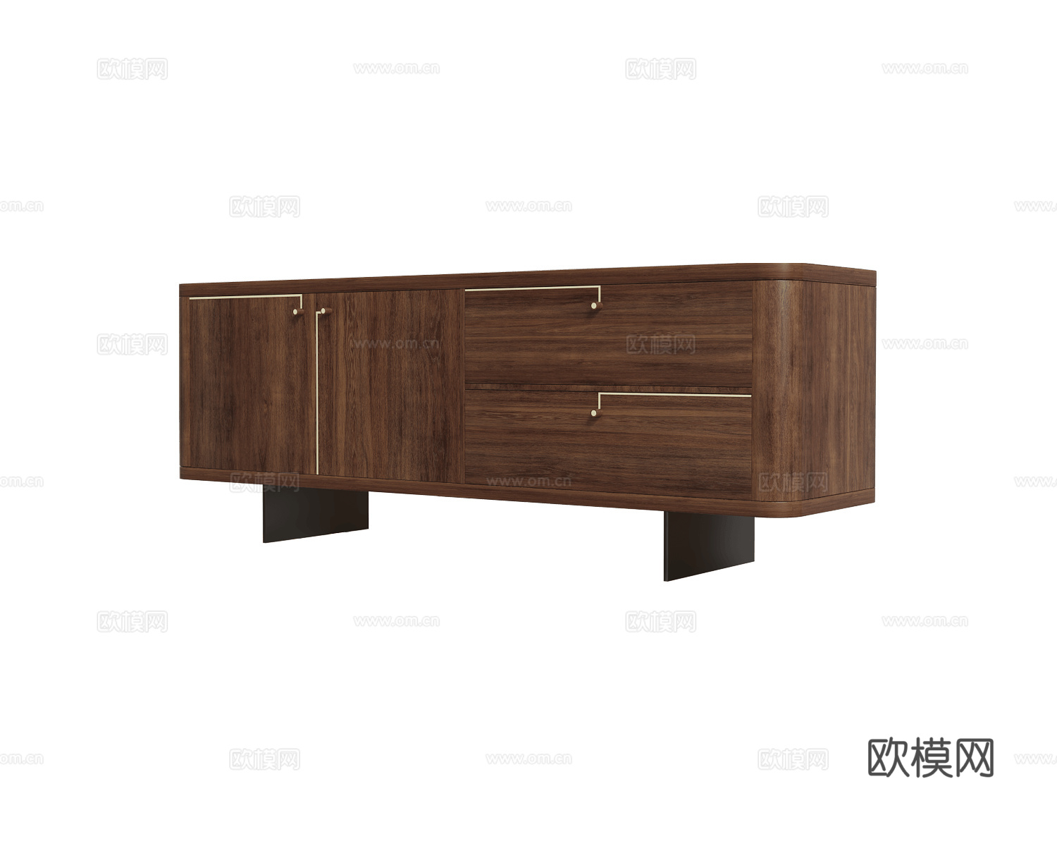 Porada 中古风电视柜3d模型下载（渲染图1）