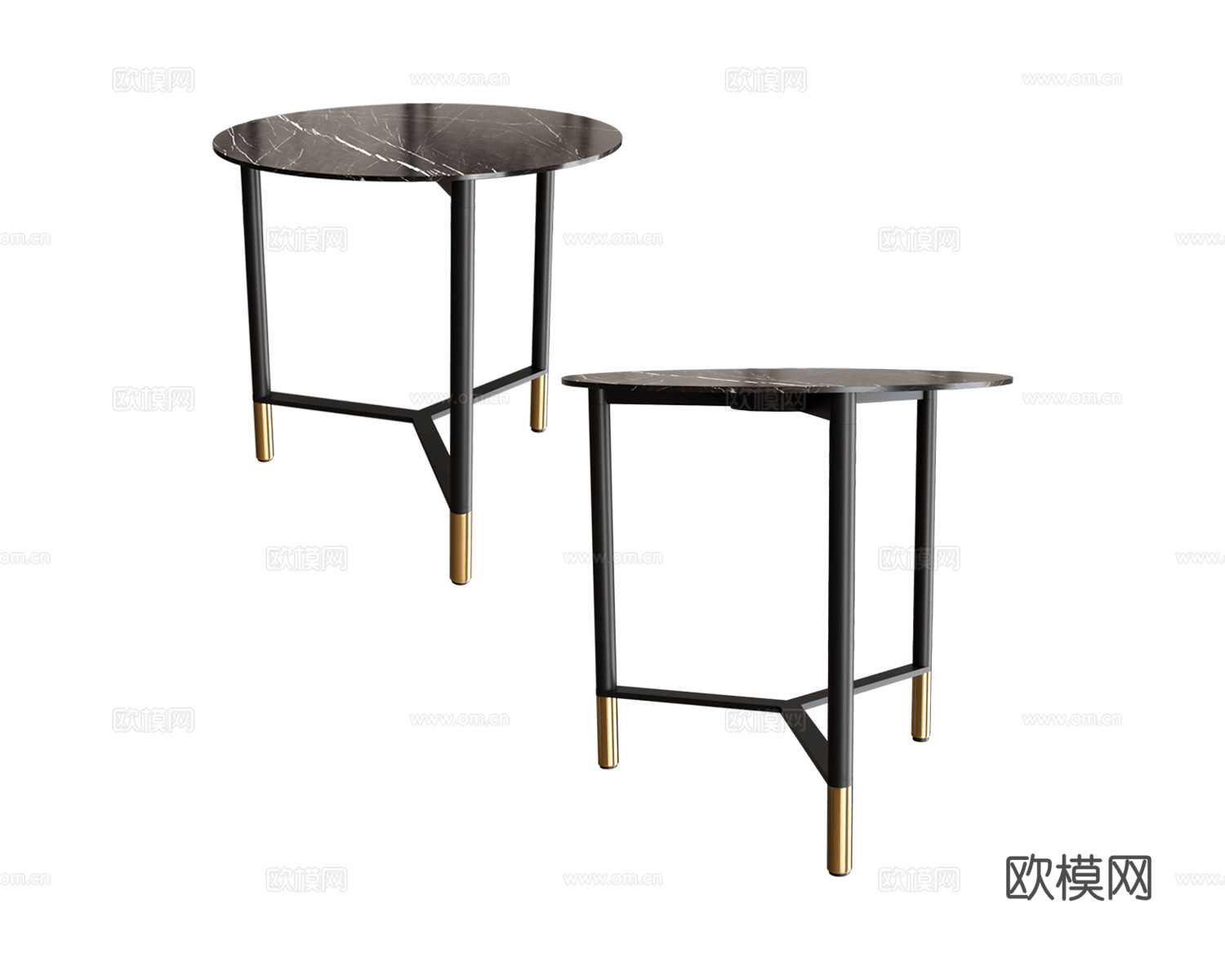 B&T Design 轻奢角几3d模型下载