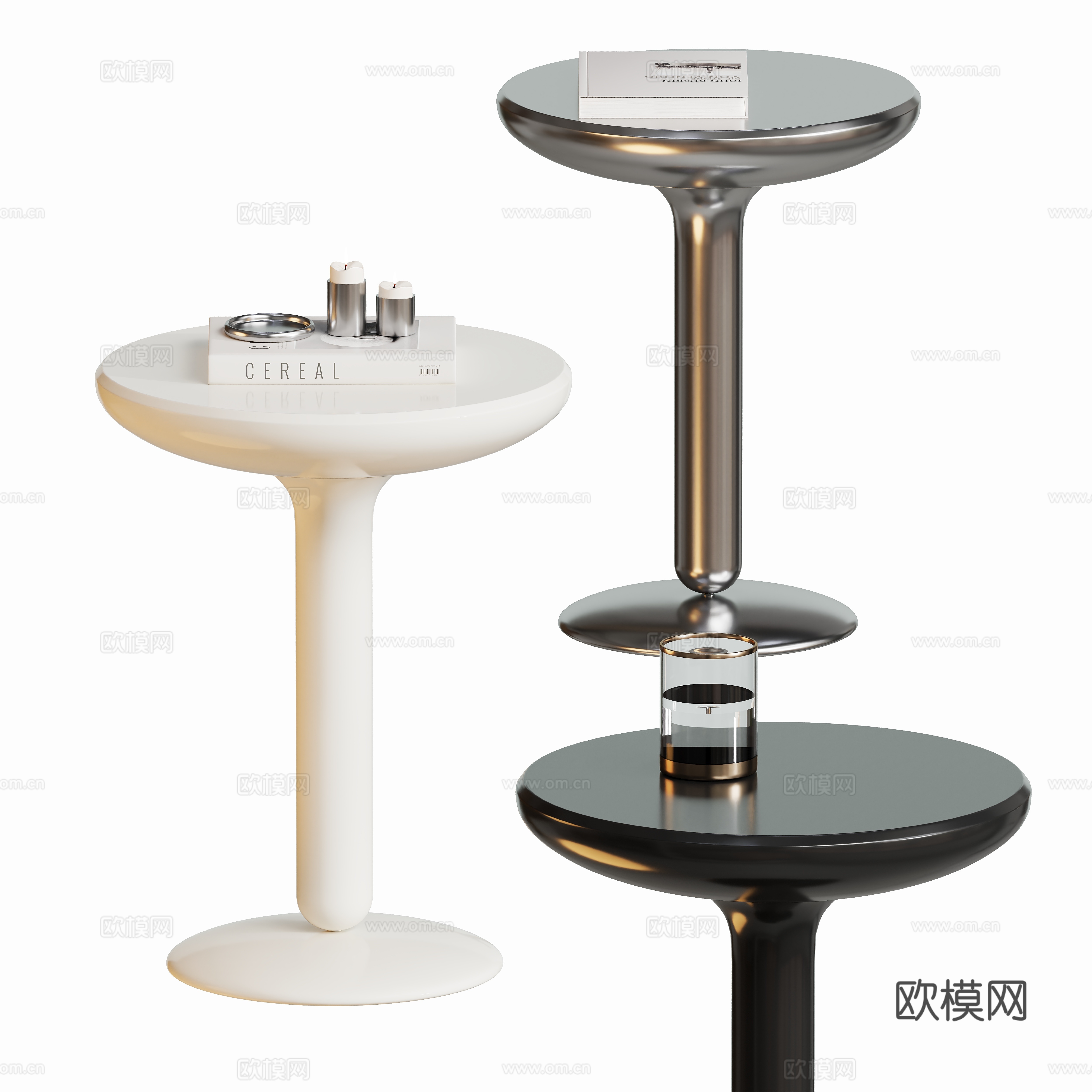 现代圆形角几边几su模型