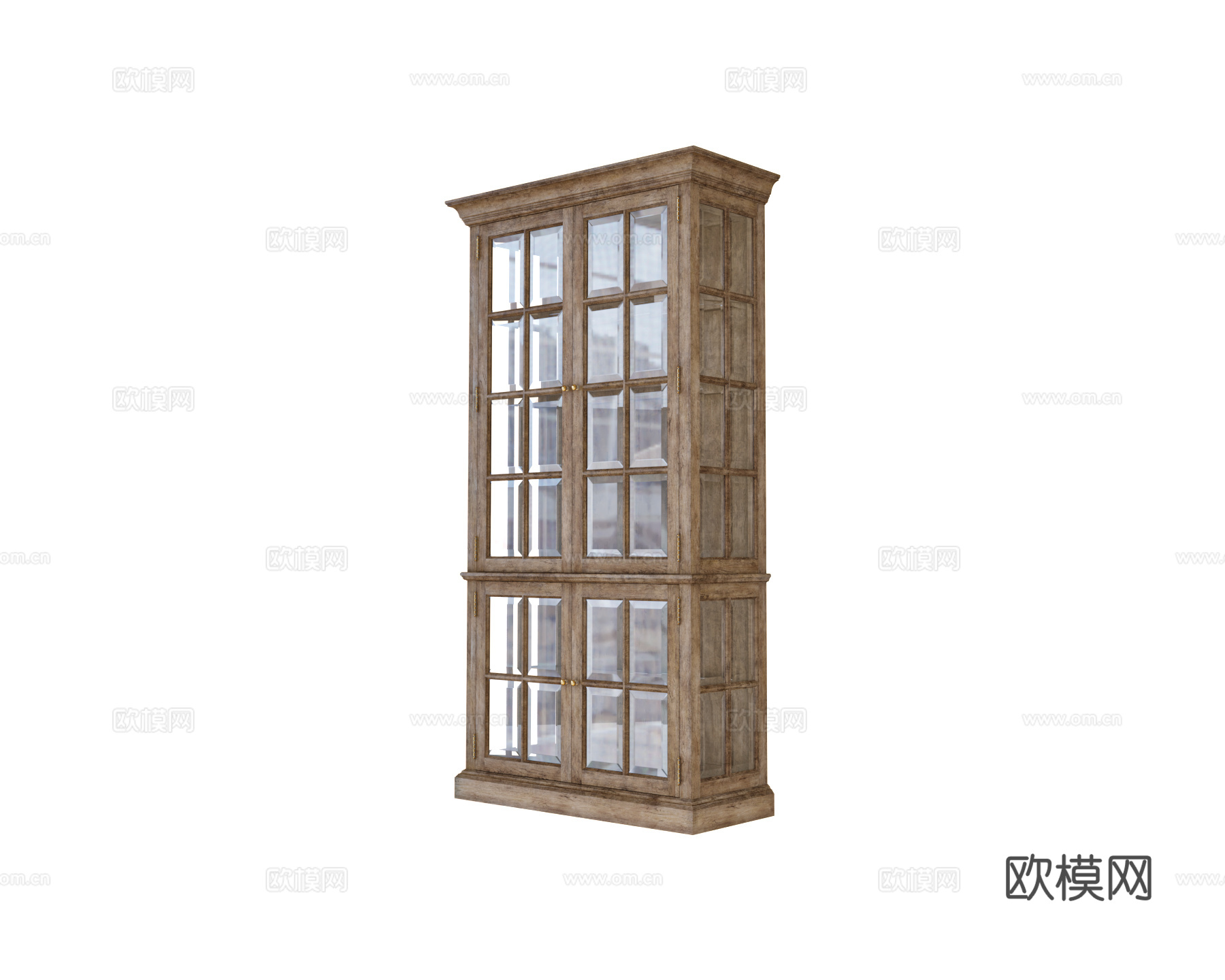Jordan美式玻璃柜 酒柜3d模型下载