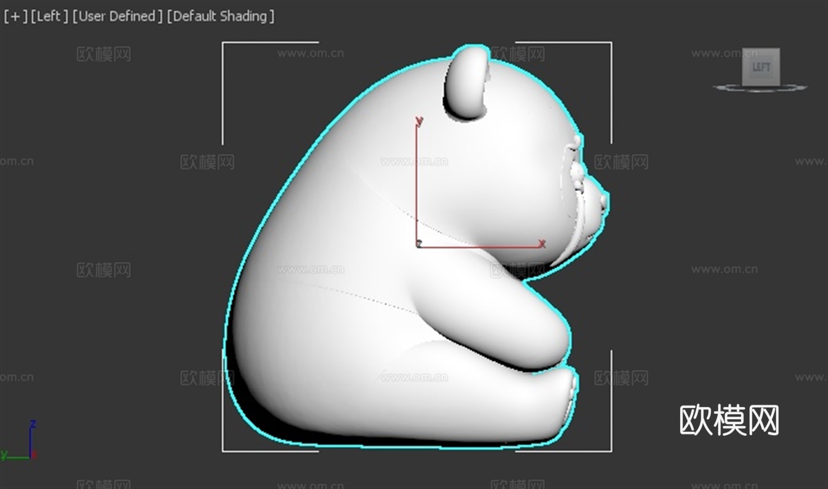 熊猫 动物 可爱 Q版 手办 3D打印3d模型下载（渲染图3）