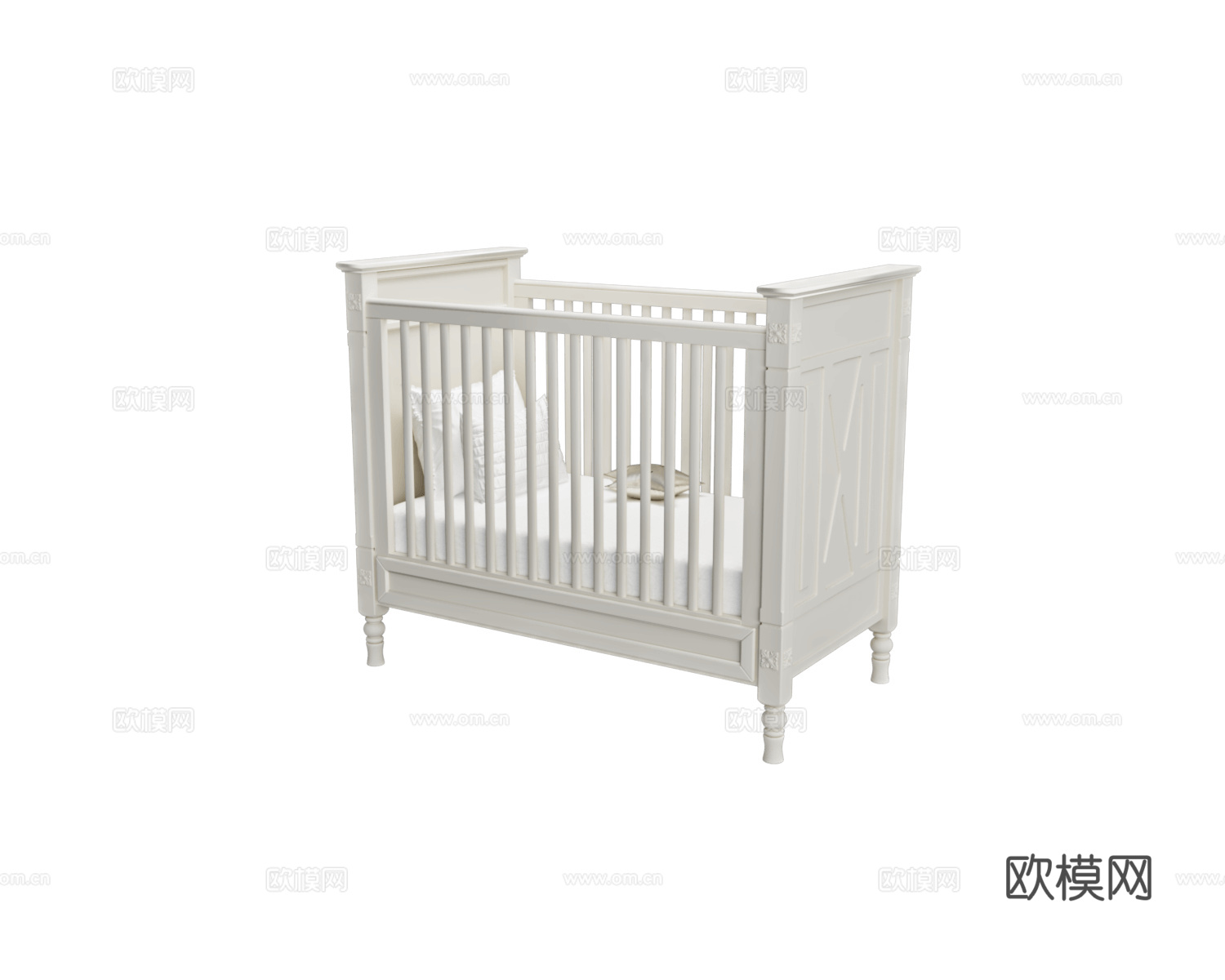 Sophie Store 美式婴儿床3d模型下载