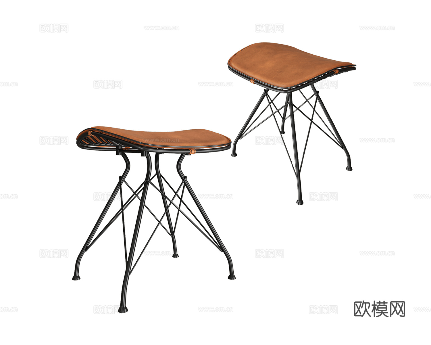 Overgaard & Dyrman 中古风妆凳3d模型下载