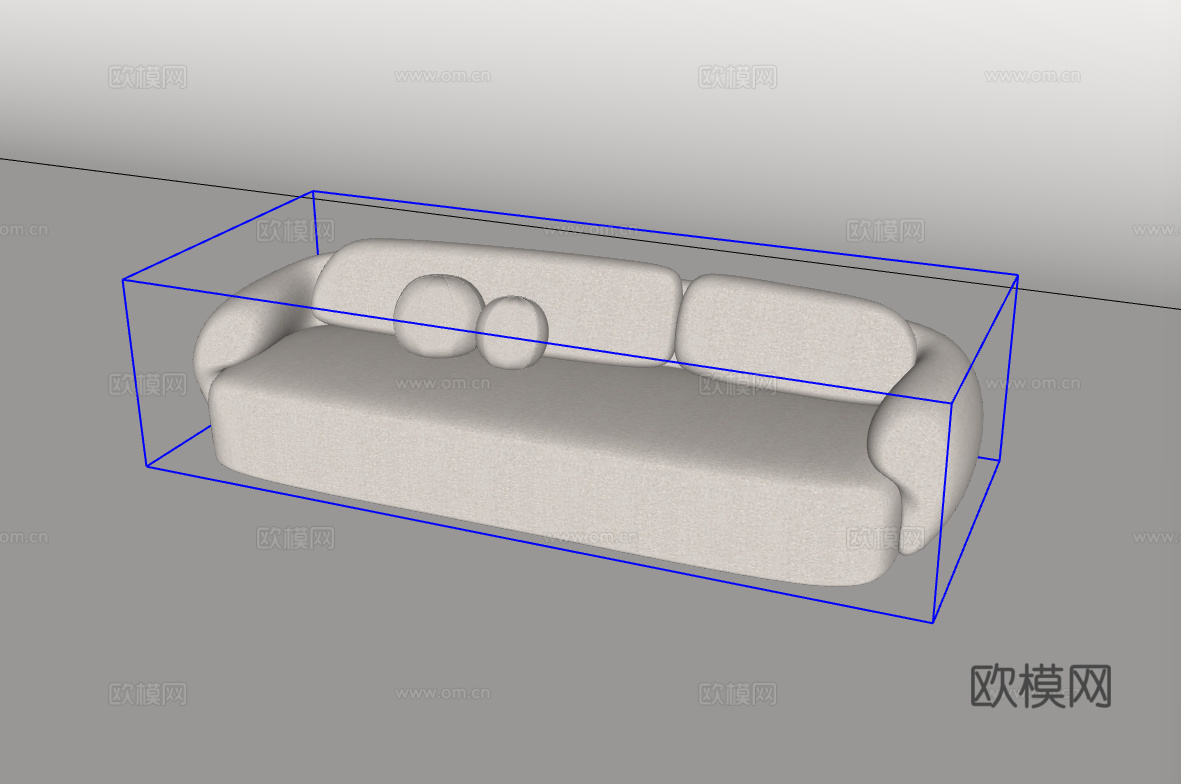 休闲沙发su模型下载（渲染图2）