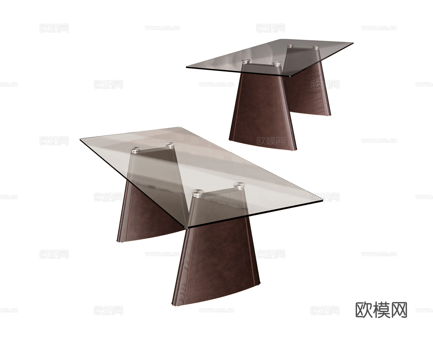 Polflex 意式玻璃餐桌3d模型下载