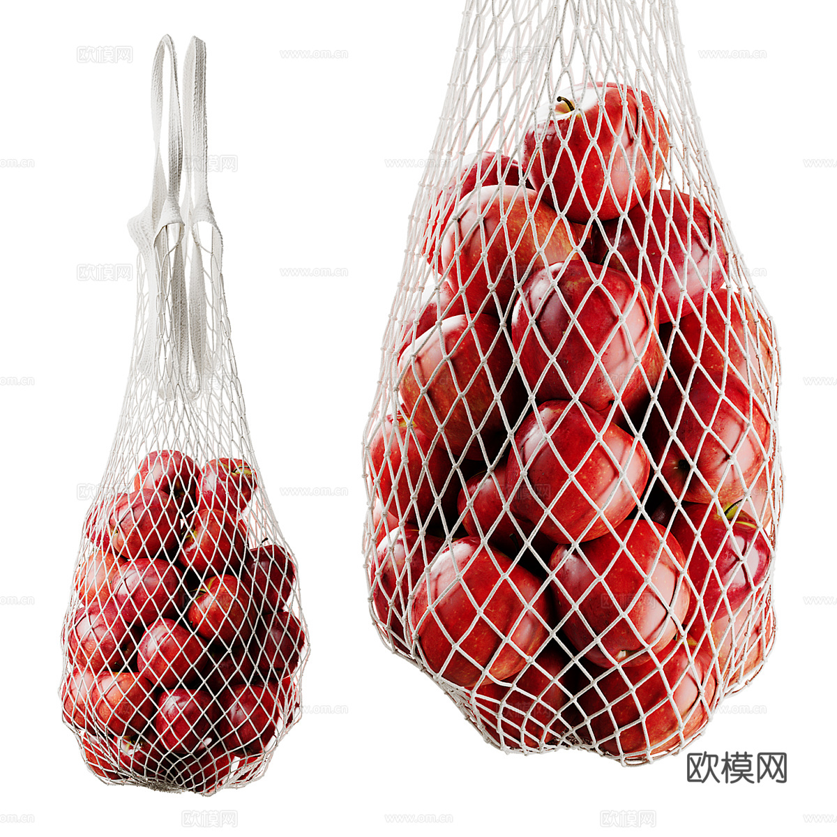 苹果绳袋3d模型下载（渲染图1）