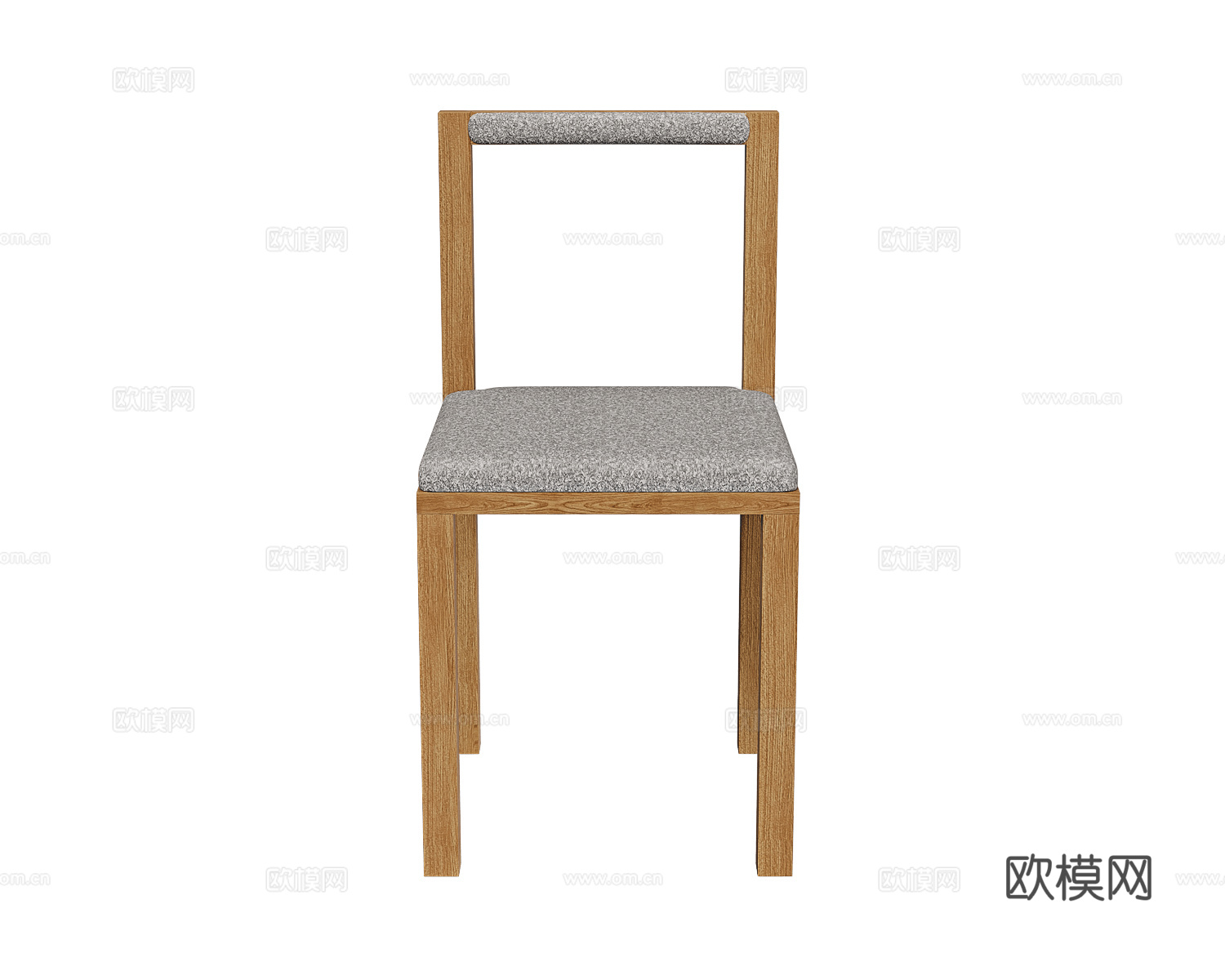 SIJU 原木风餐椅3d模型下载（渲染图1）