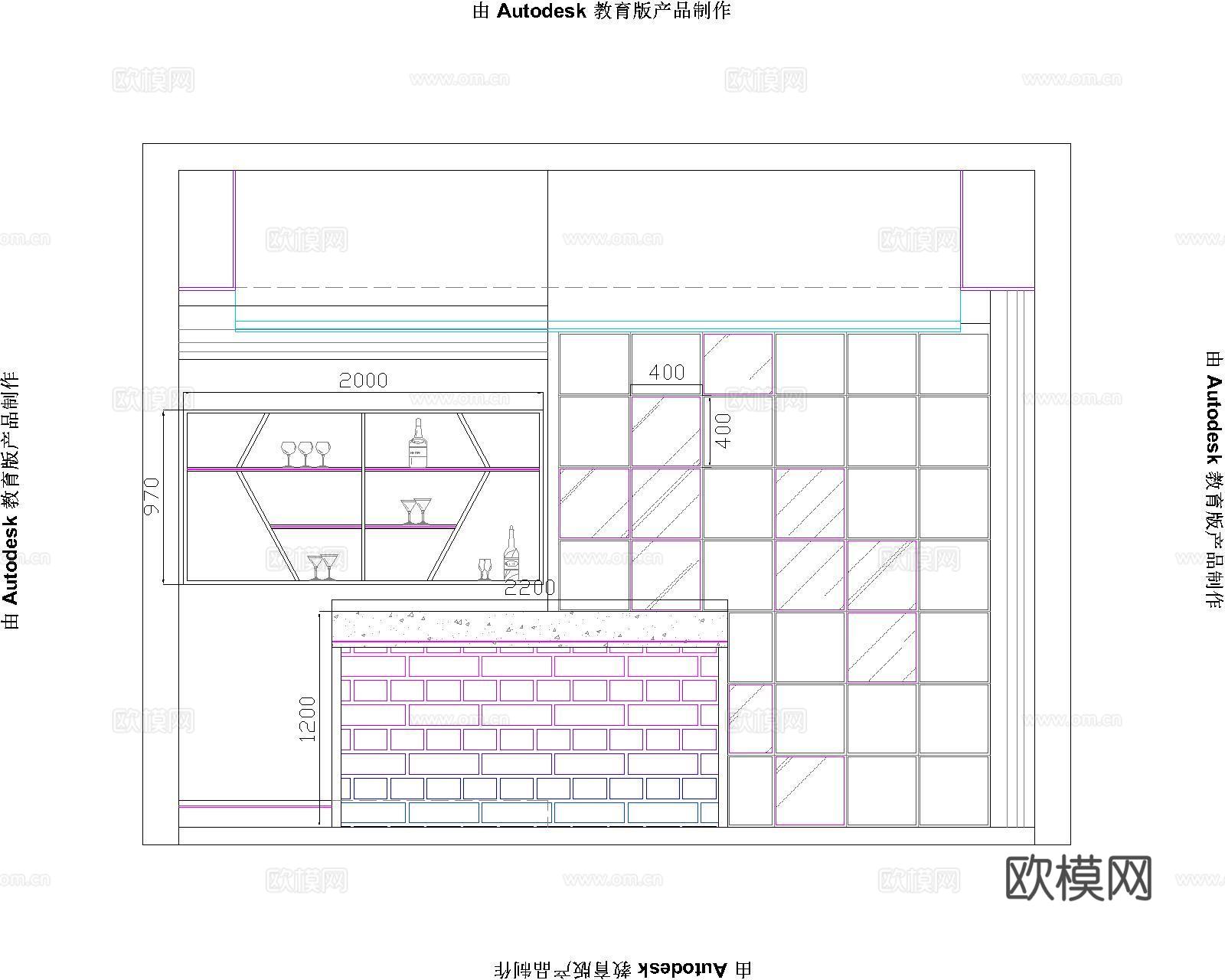 KTV包间影音室cad施工图