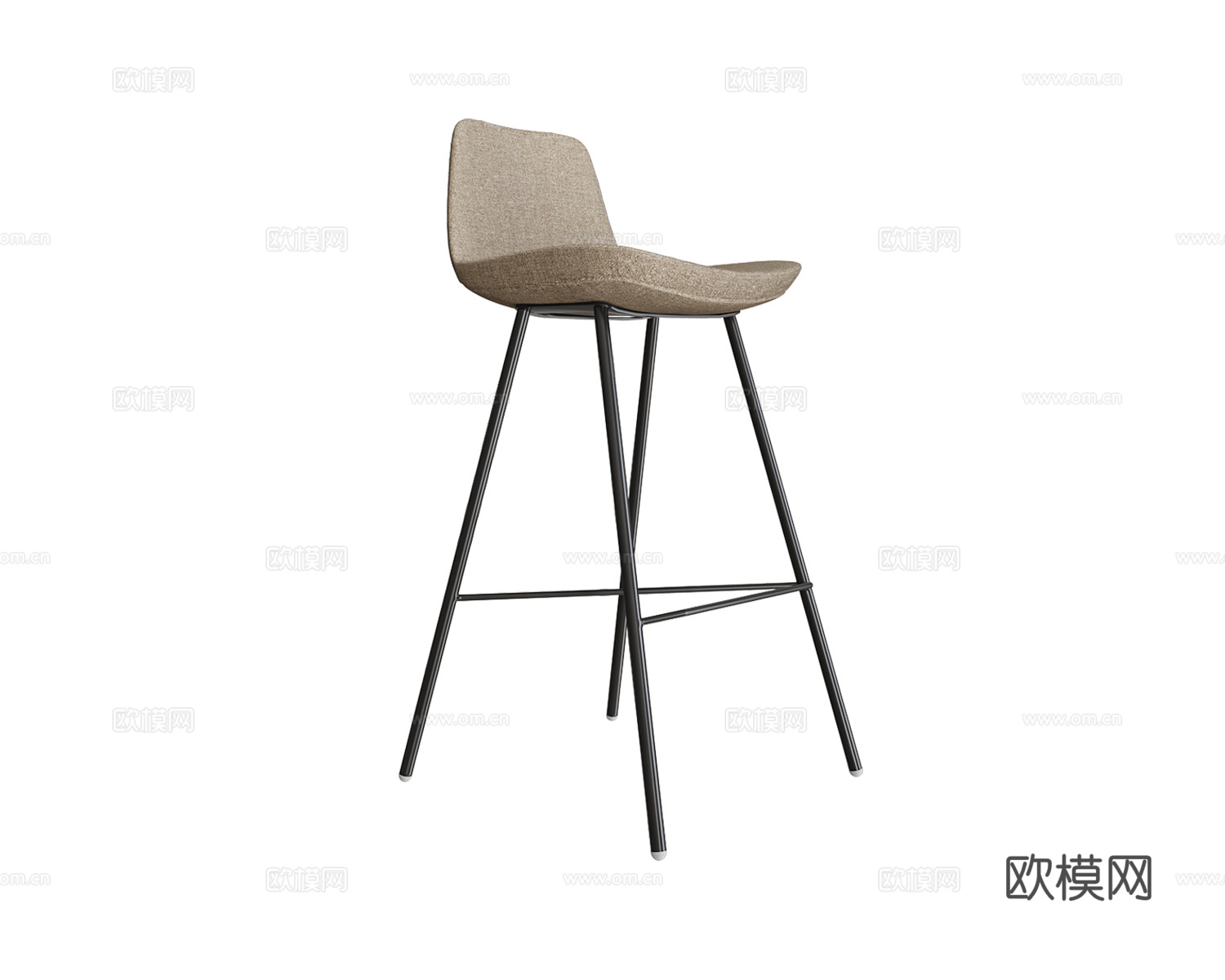 B&T Design 意式吧椅3d模型下载（渲染图2）